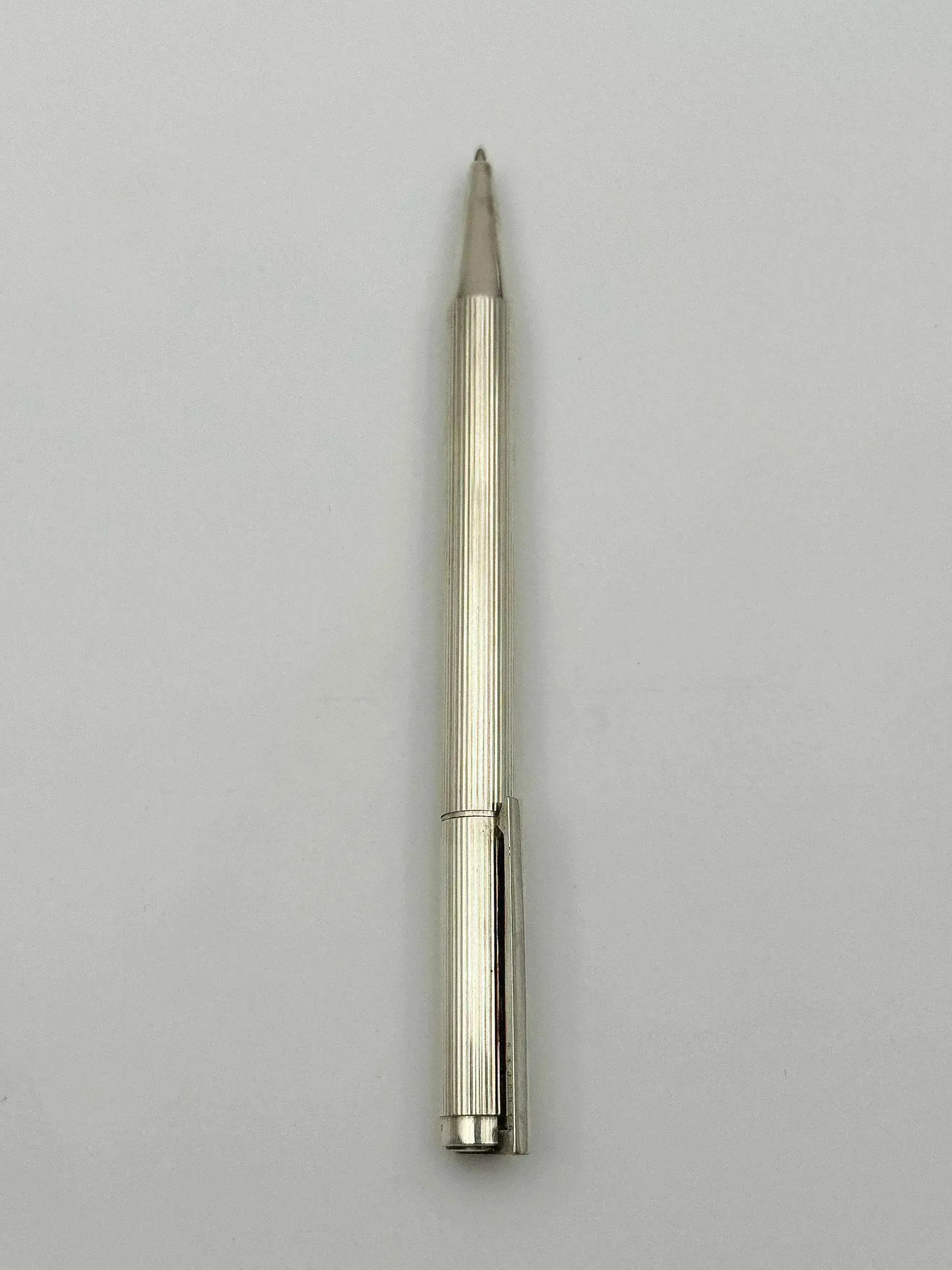 ST Dupont Paris - Silver metal ballpoint pen - Box - 1980s