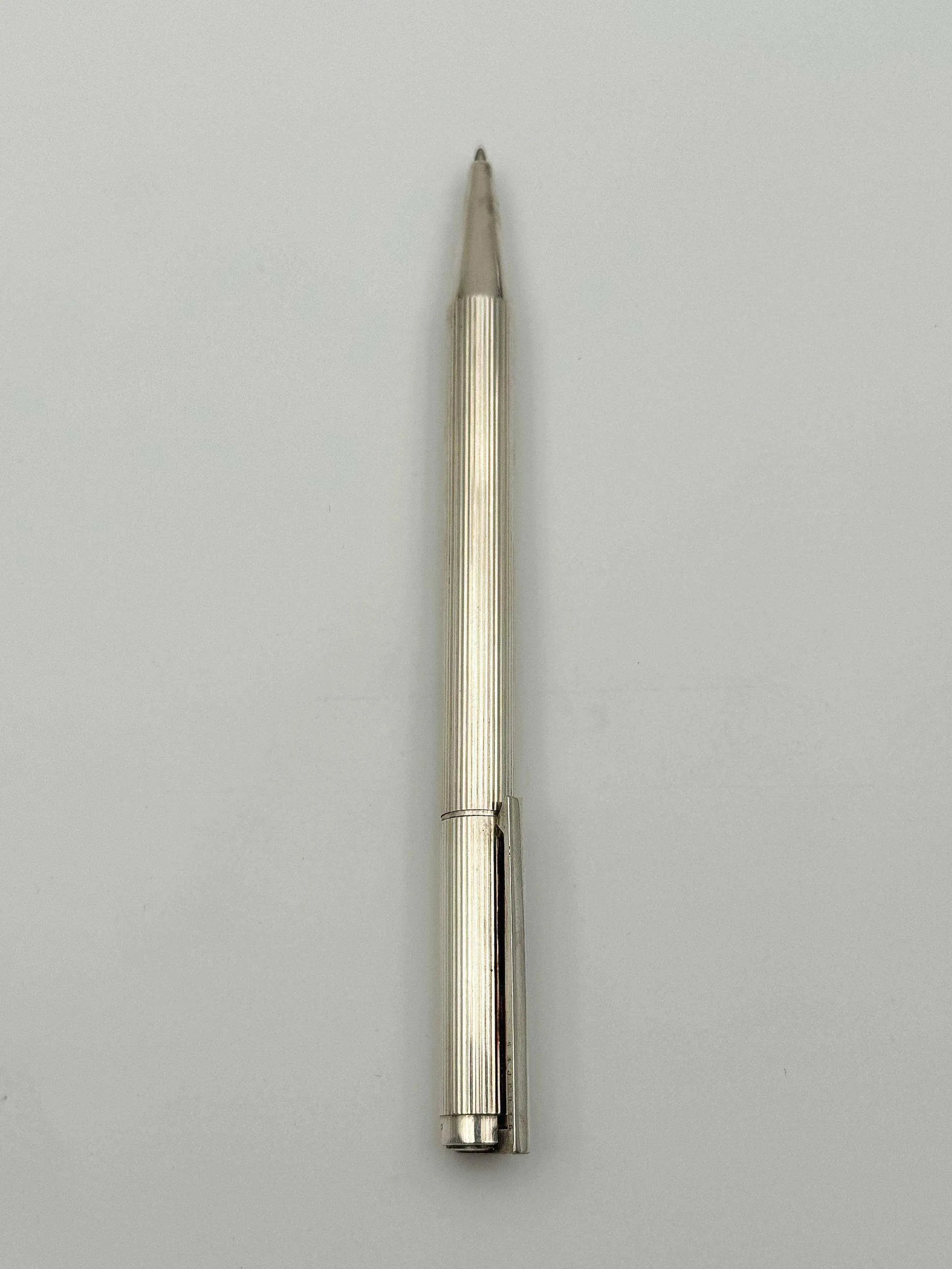 ST Dupont Paris - Stylo bille métal argenté - Boite - 1980s - Atelier Victor Paris - Vintage Watch Shop Dubai