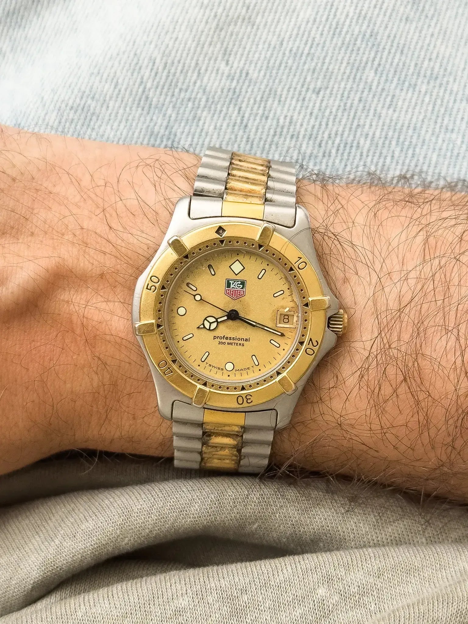TAG Heuer professional 200m ゴールドシルバー Tag Heuer - Professional 200M Steel & Gold Plated - 1990s