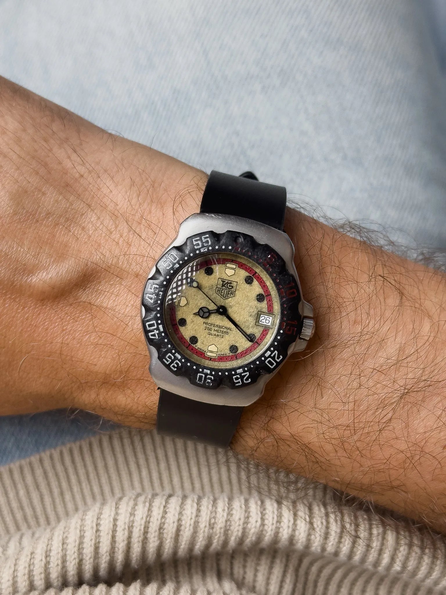 Tag Heuer - Professional 200m Noir Crème - 1990s - Atelier Victor - Vintage  Shop