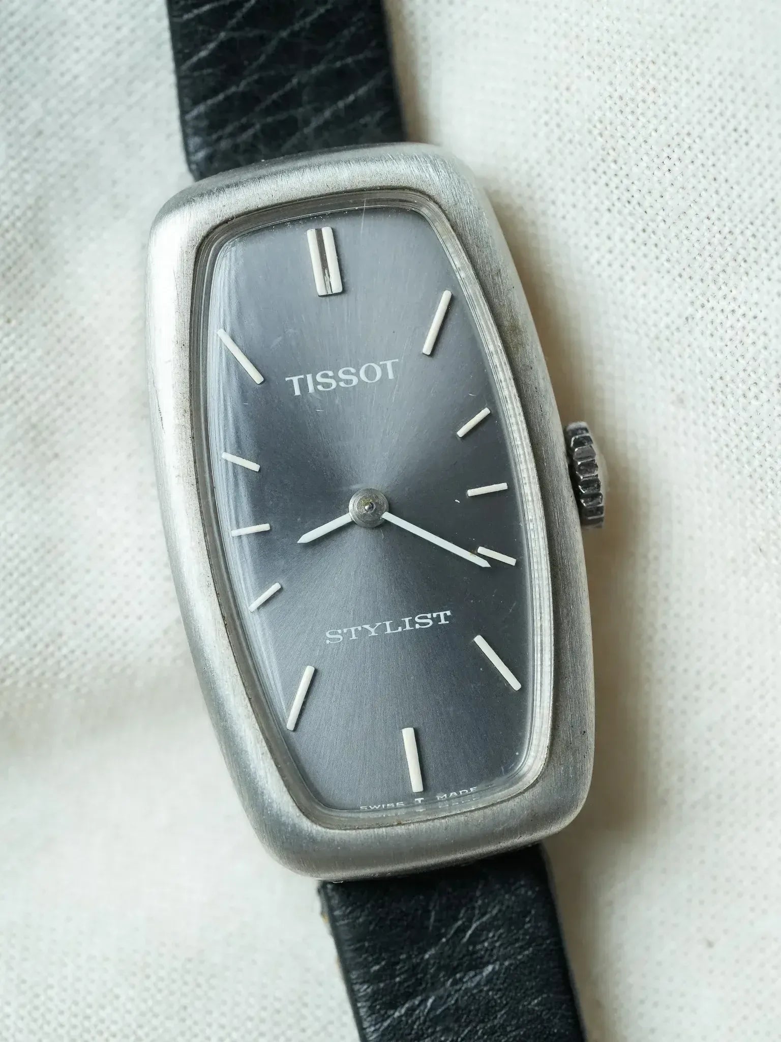 Tissot - Elongated anthracite steel - 1980s