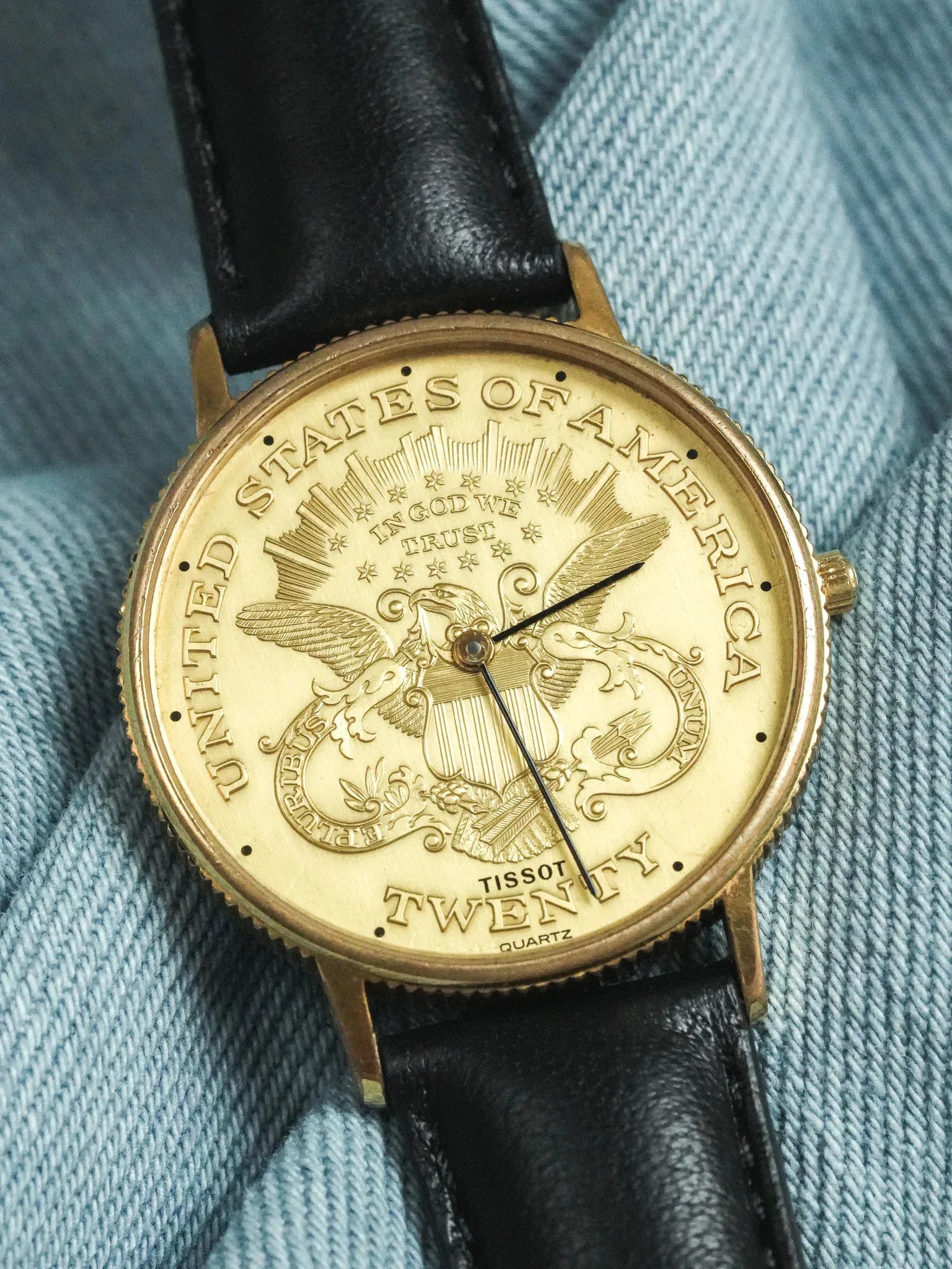 Tissot - Montre Piece USA "Twenty" Guilloché - 1970s - Atelier Victor