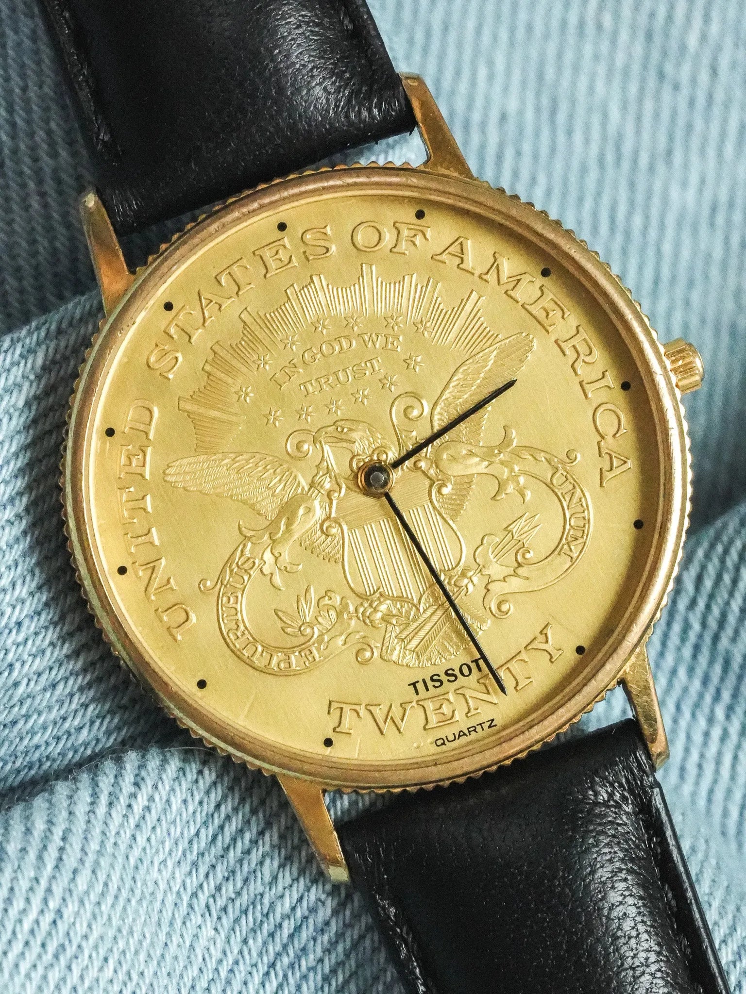 Tissot - Montre Piece USA "Twenty" Guilloché - 1970s - Atelier Victor