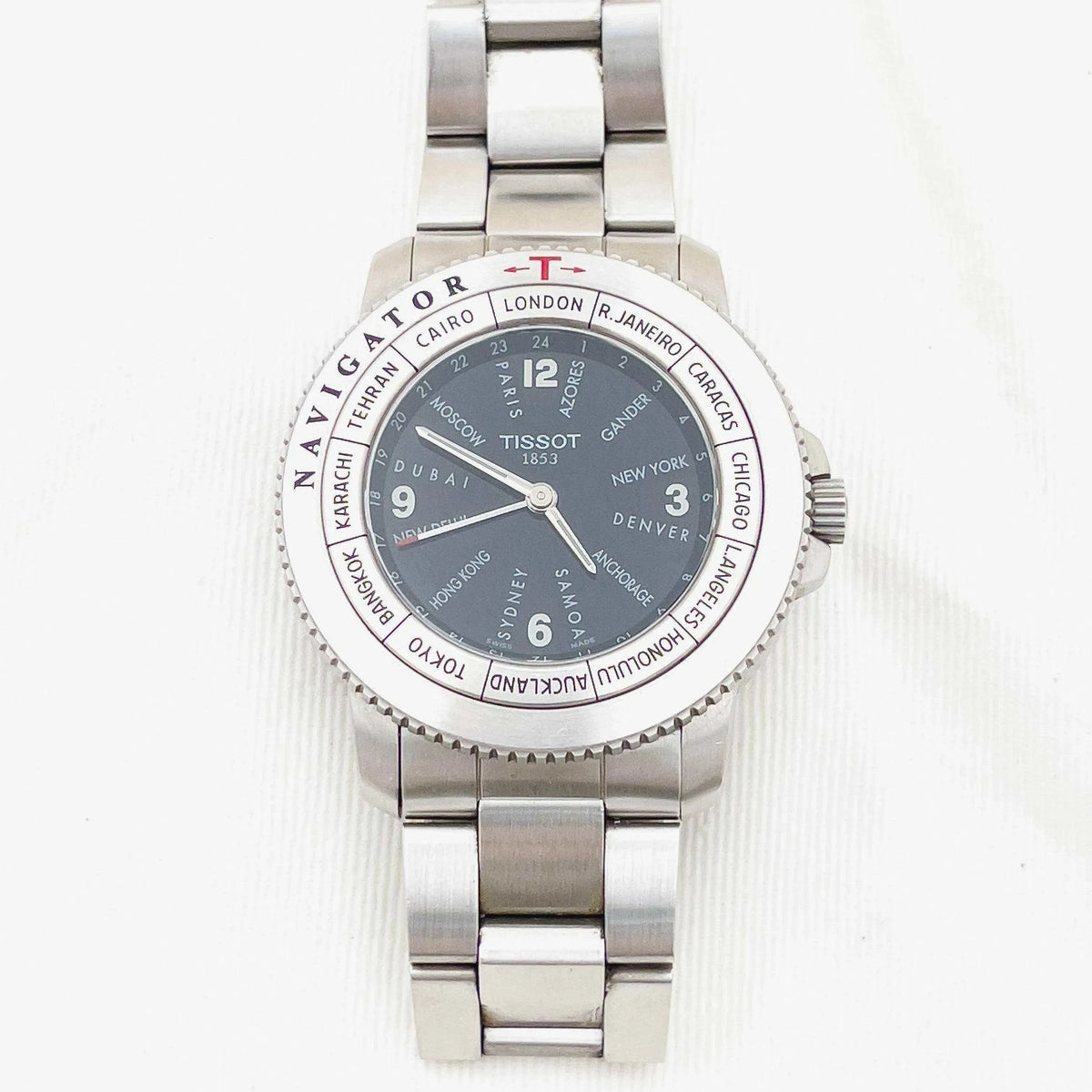 Tissot - Navigator Steel World Time Quartz - Box & Paper - 2000s 