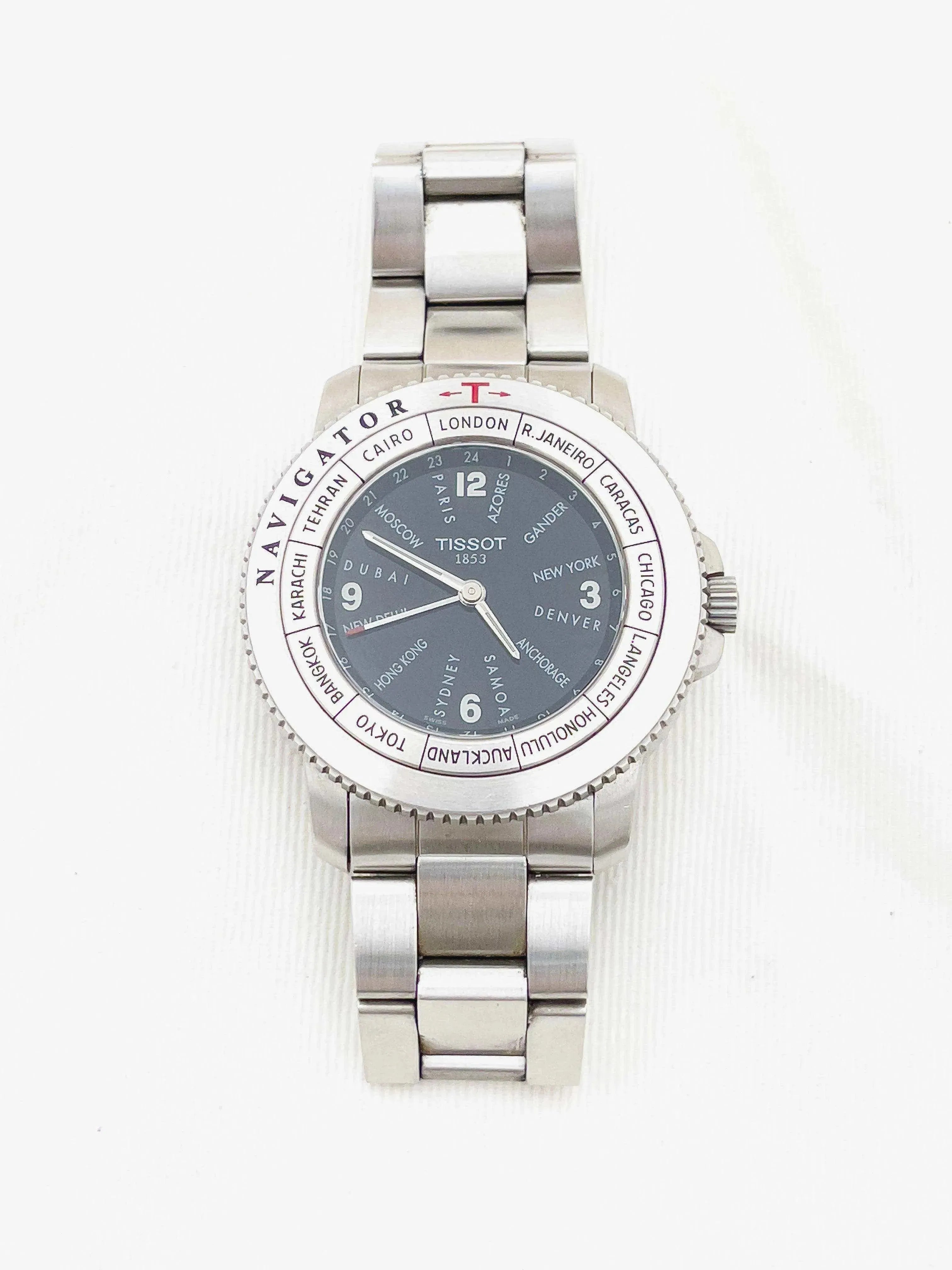 Tissot - Navigator Acier World Time Quartz - Boite & Papier - 2000s - Atelier Victor Paris - Vintage Watch Shop Dubai