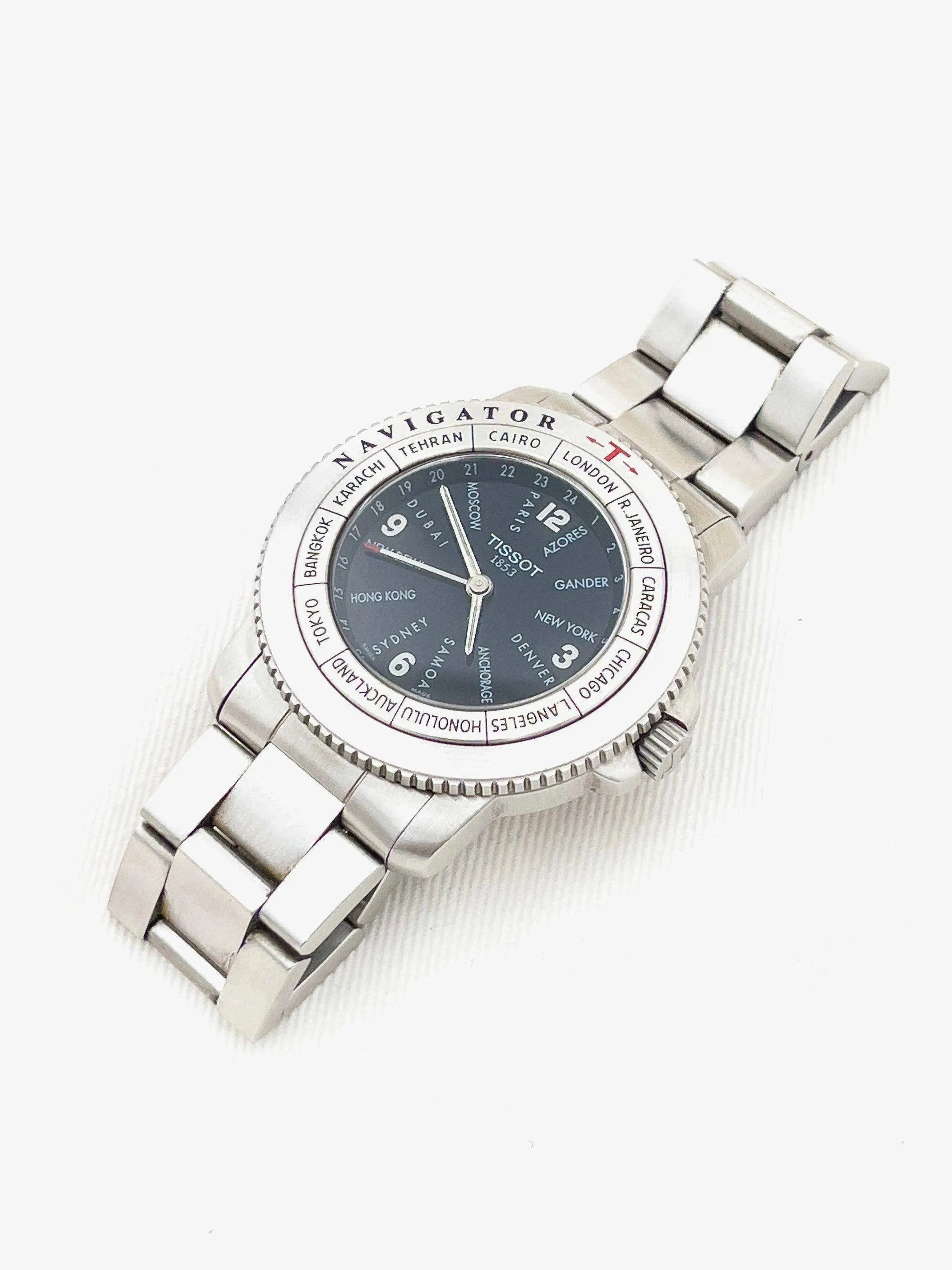 Tissot - Navigator Acier World Time Quartz - Boite & Papier - 2000s - Atelier Victor Paris - Vintage Watch Shop Dubai