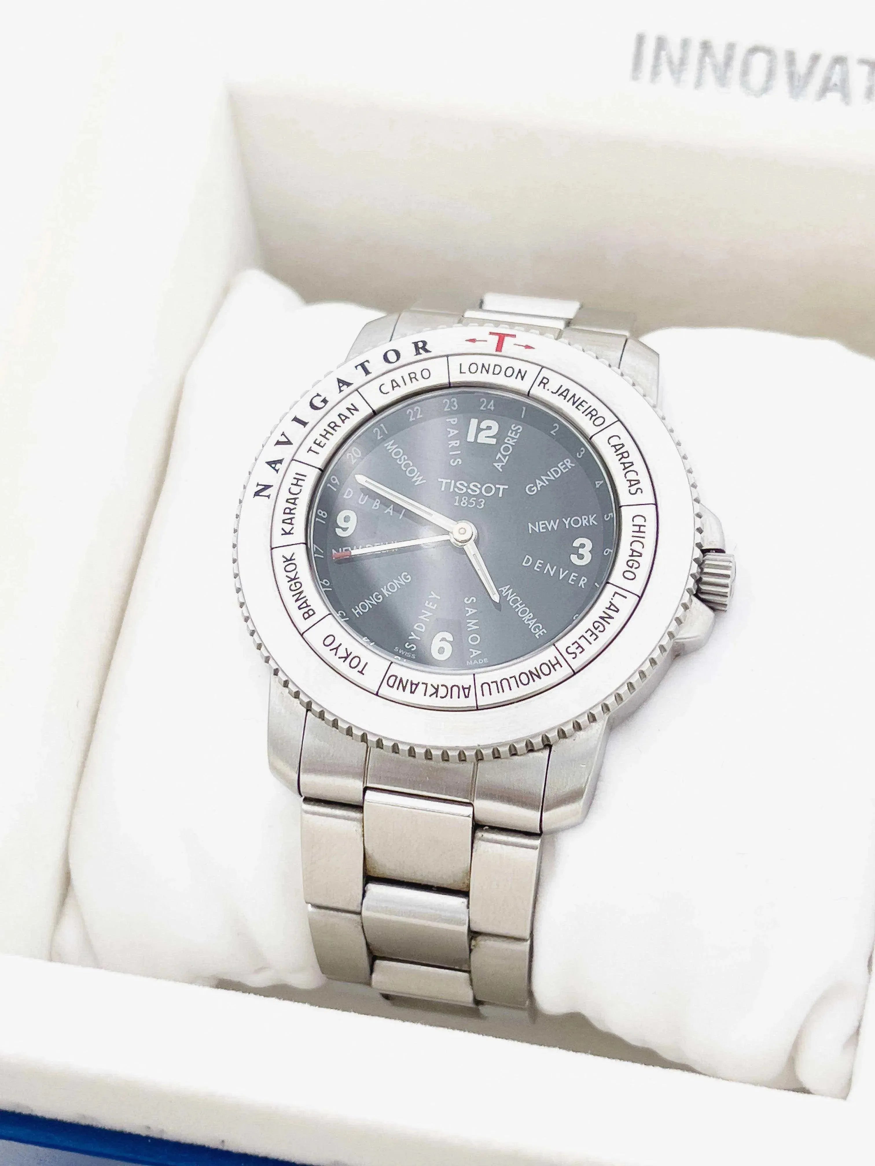 Tissot - Navigator Acier World Time Quartz - Boite & Papier - 2000s - Atelier Victor Paris - Vintage Watch Shop Dubai