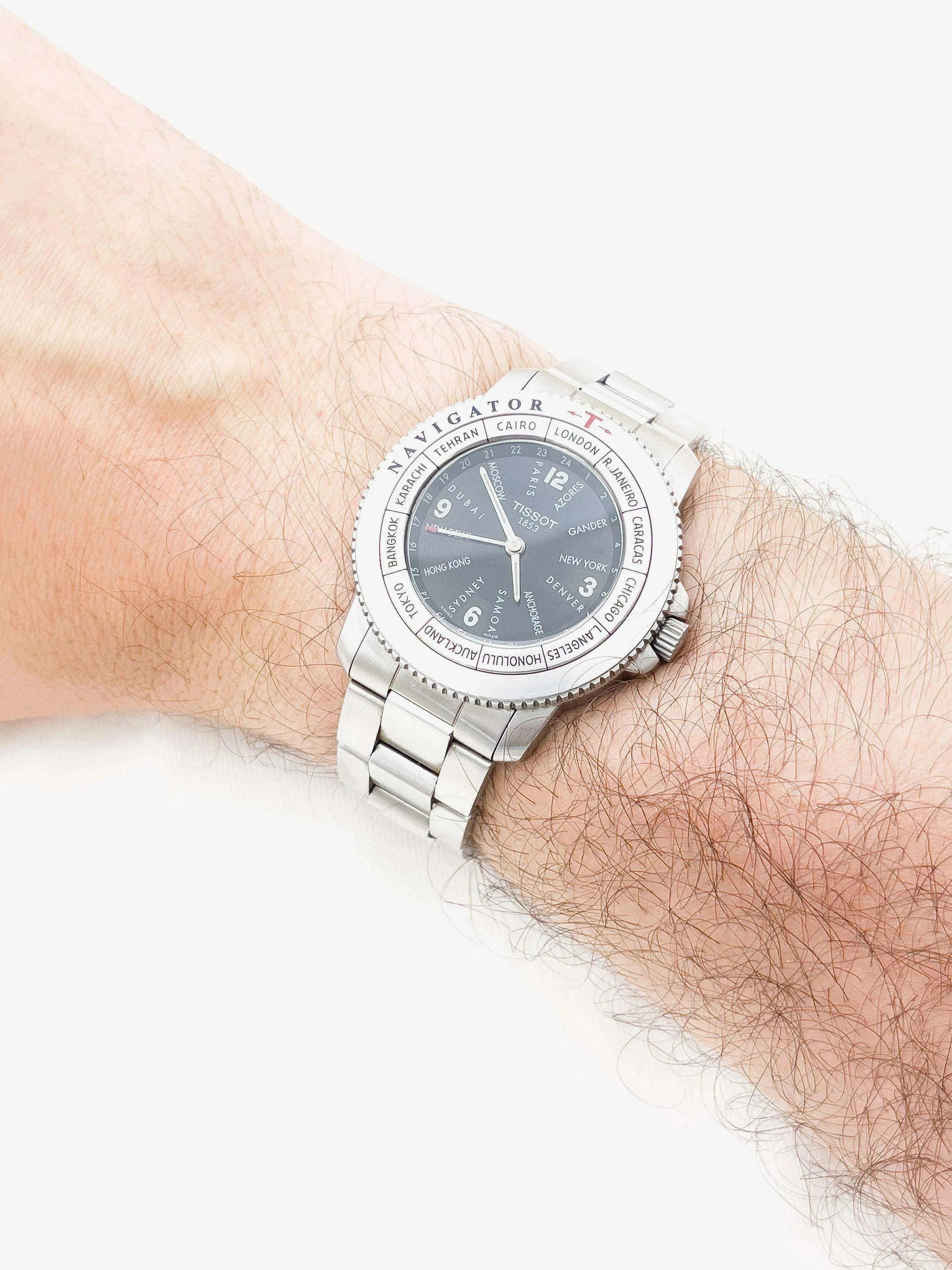 Tissot - Navigator Acier World Time Quartz - Boite & Papier - 2000s - Atelier Victor Paris - Vintage Watch Shop Dubai