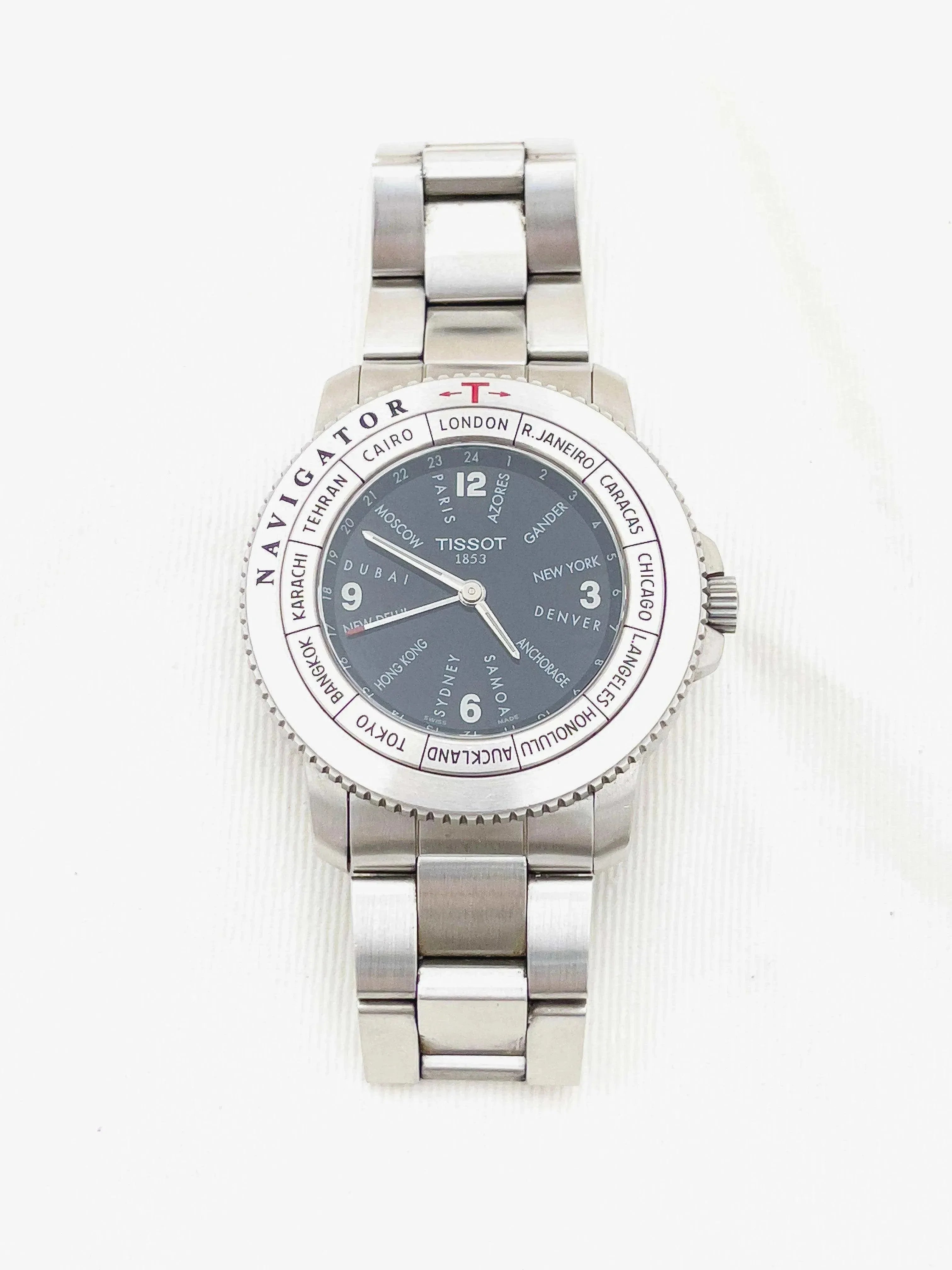 Tissot - Navigator Acier World Time Quartz - Boite & Papier - 2000s - Atelier Victor - Vintage  Shop
