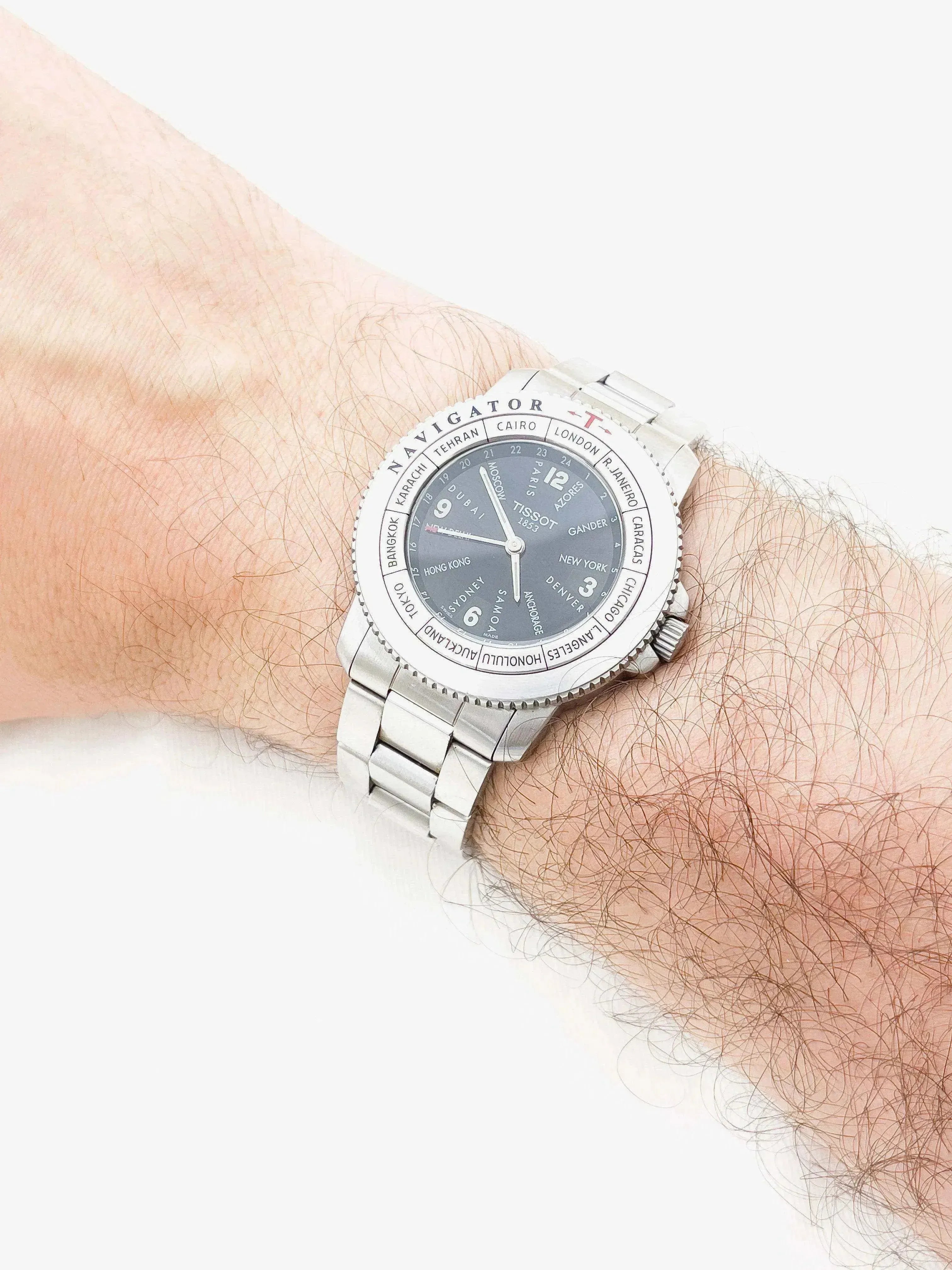 Tissot - Navigator Acier World Time Quartz - Boite & Papier - 2000s - Atelier Victor - Vintage  Shop