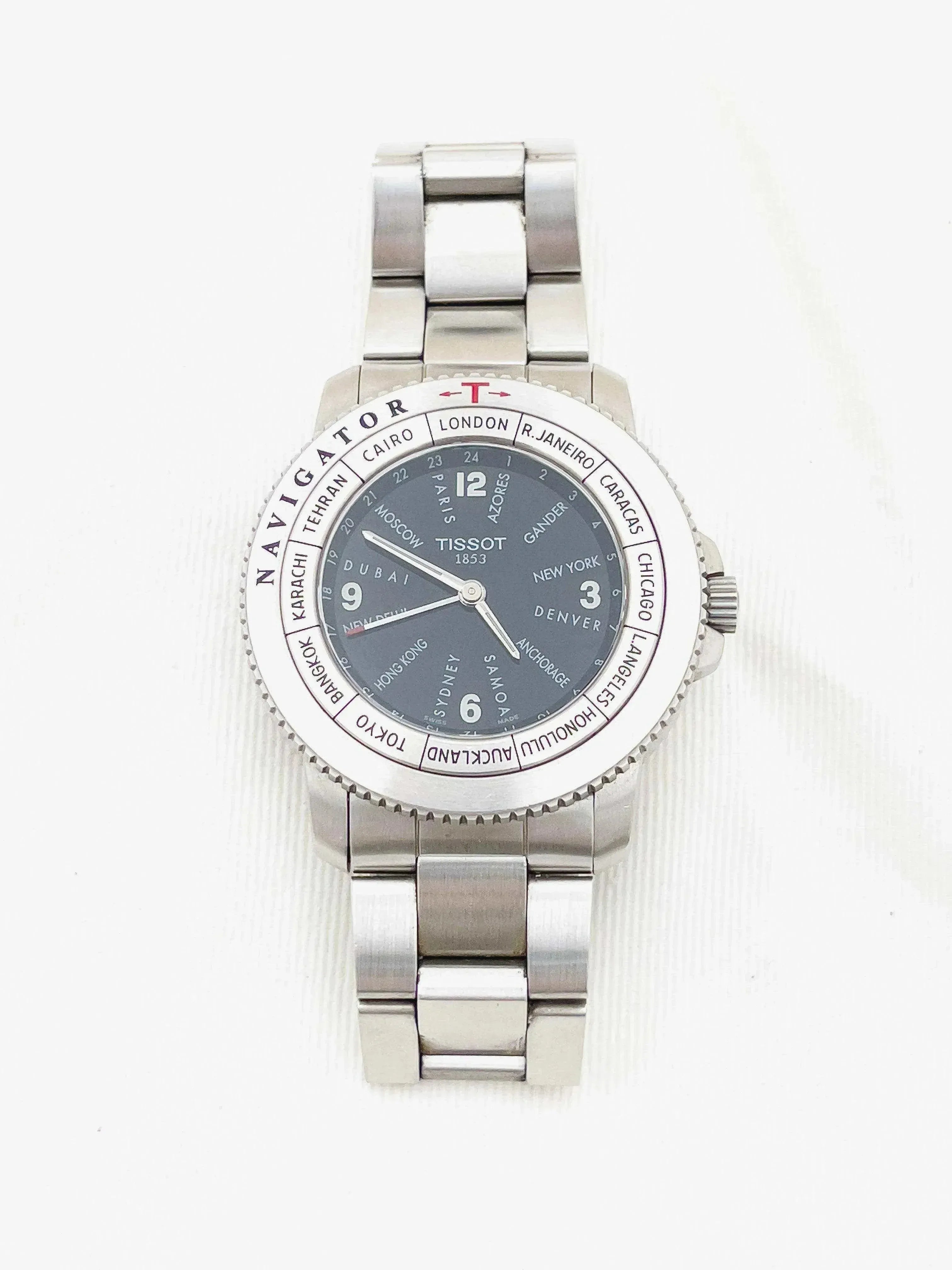 Tissot - Navigator Acier World Time Quartz - Boite & Papier - 2000s - Atelier Victor - Vintage  Shop