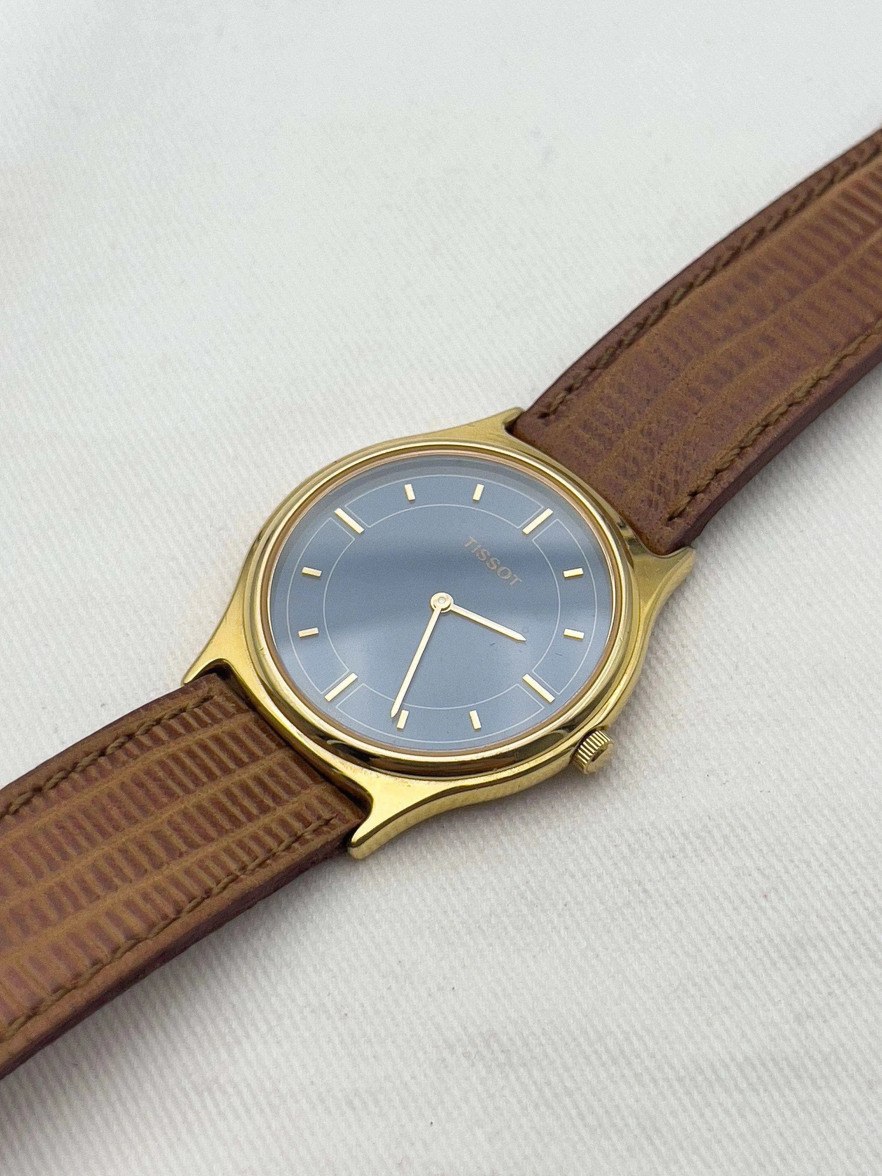 Tissot - Plaqué or bleu - 1990s - Atelier Victor Paris - Vintage Watch Shop Dubai