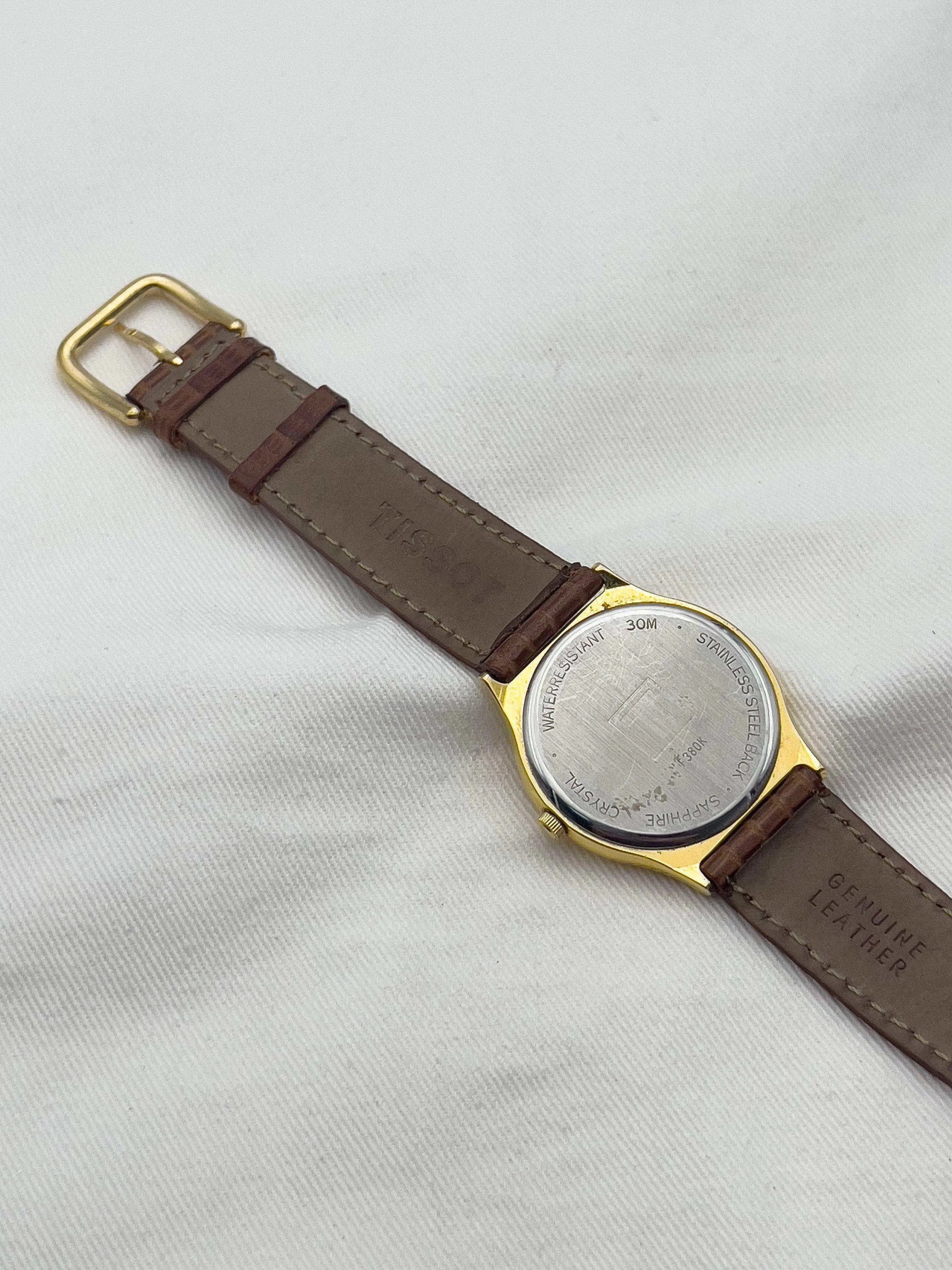 Tissot - Plaqué or bleu - 1990s - Atelier Victor Paris - Vintage Watch Shop Dubai