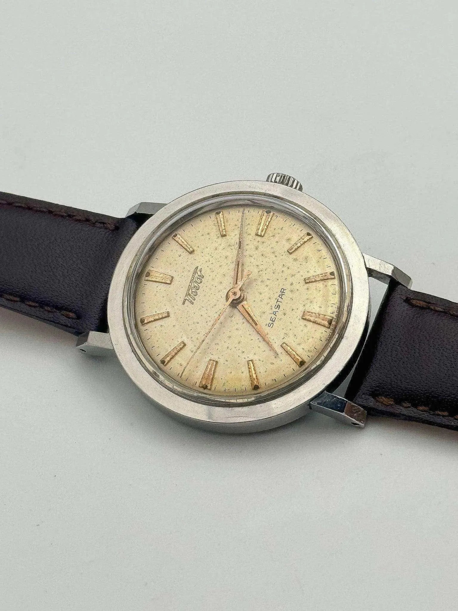 Tissot - Seastar Index Or Rose Patine Creme - 1950s - Atelier Victor - Vintage  Shop