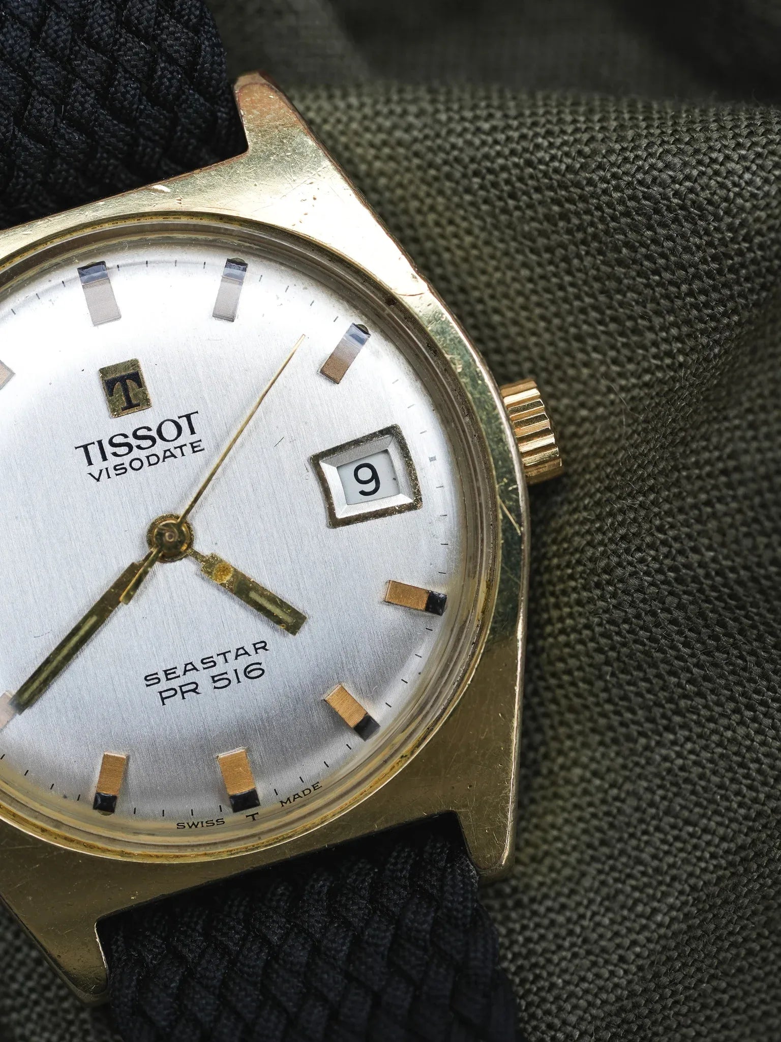 Tissot - Seastar PR516 Tonneau champagne date - 1970s - Atelier Victor - Vintage  Shop