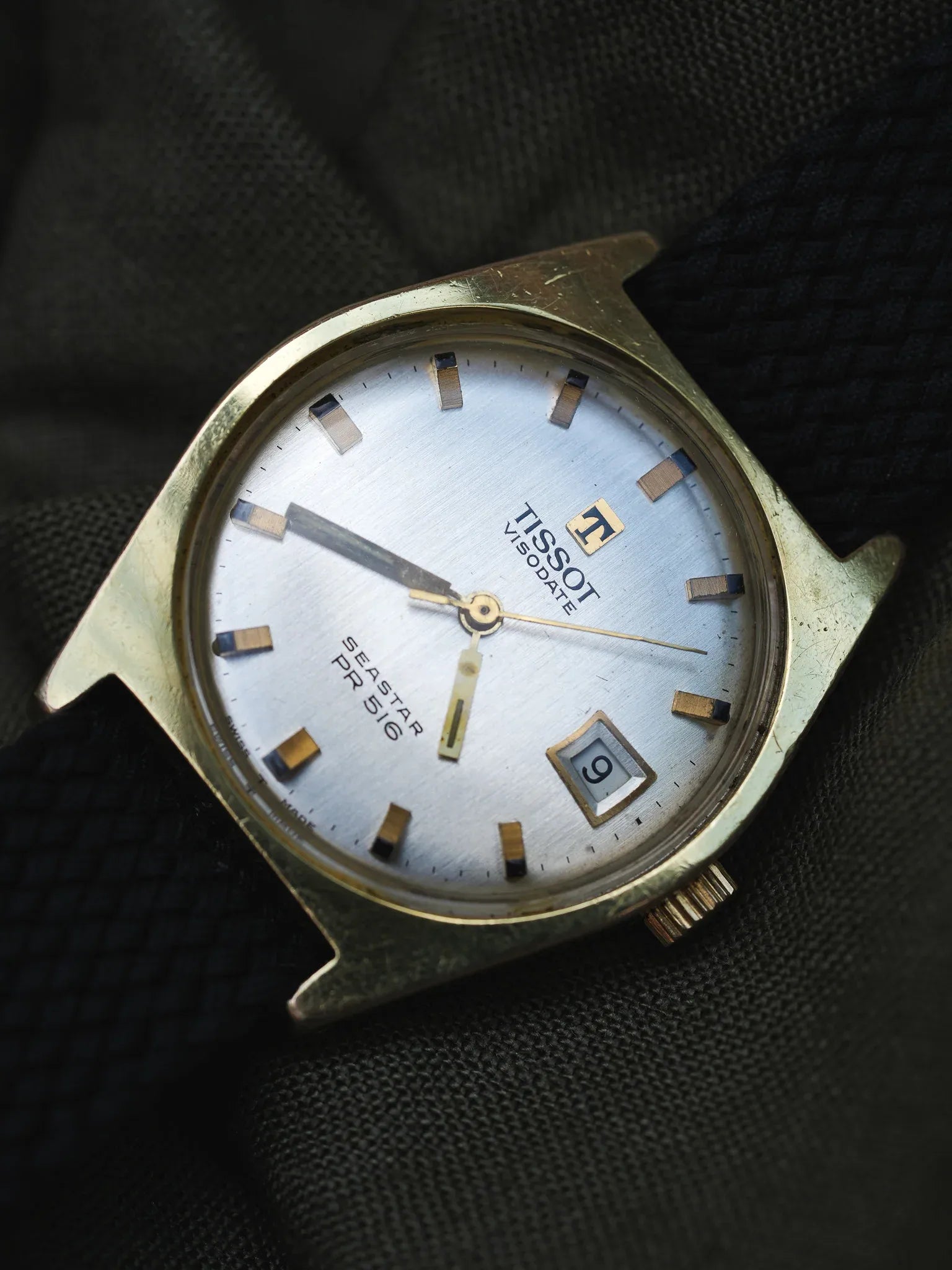 Tissot - Seastar PR516 Tonneau champagne date - 1970s - Atelier Victor - Vintage  Shop
