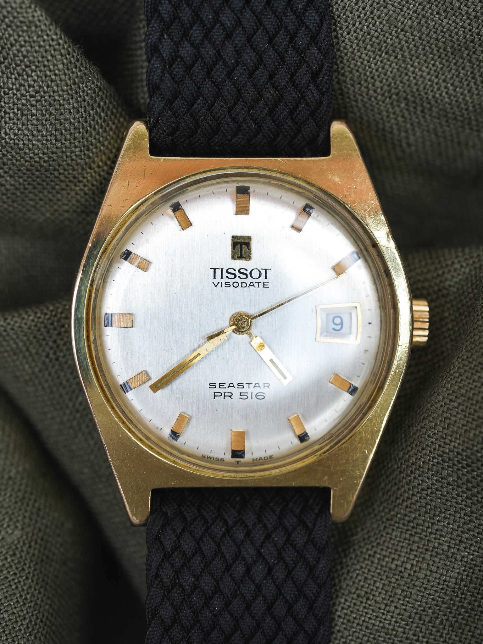 Tissot - Seastar PR516 Tonneau champagne date - 1970s - Atelier Victor - Vintage  Shop