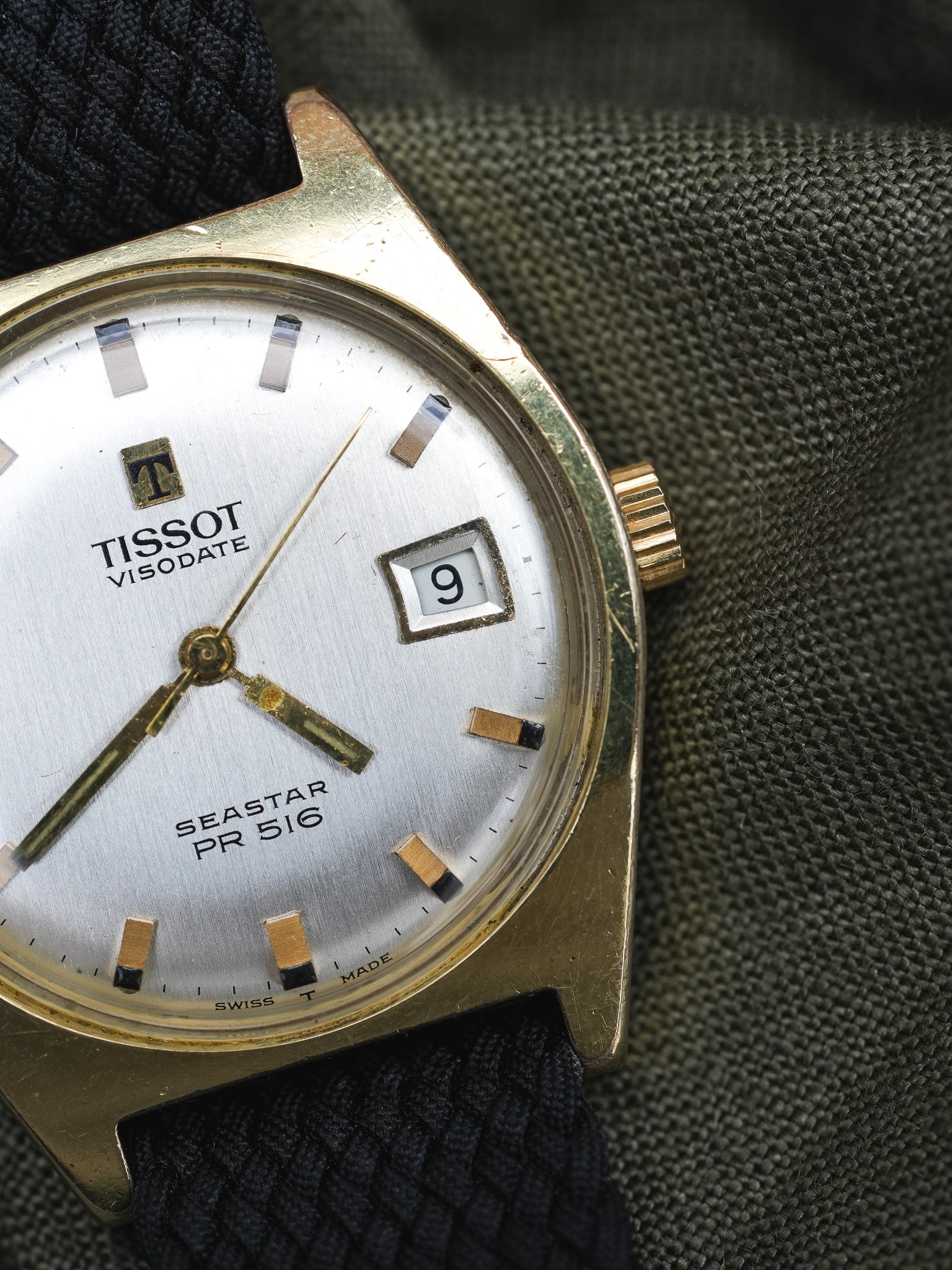 Tissot - Seastar PR516 Tonneau champagne date - 1970s - Atelier Victor - Vintage  Shop