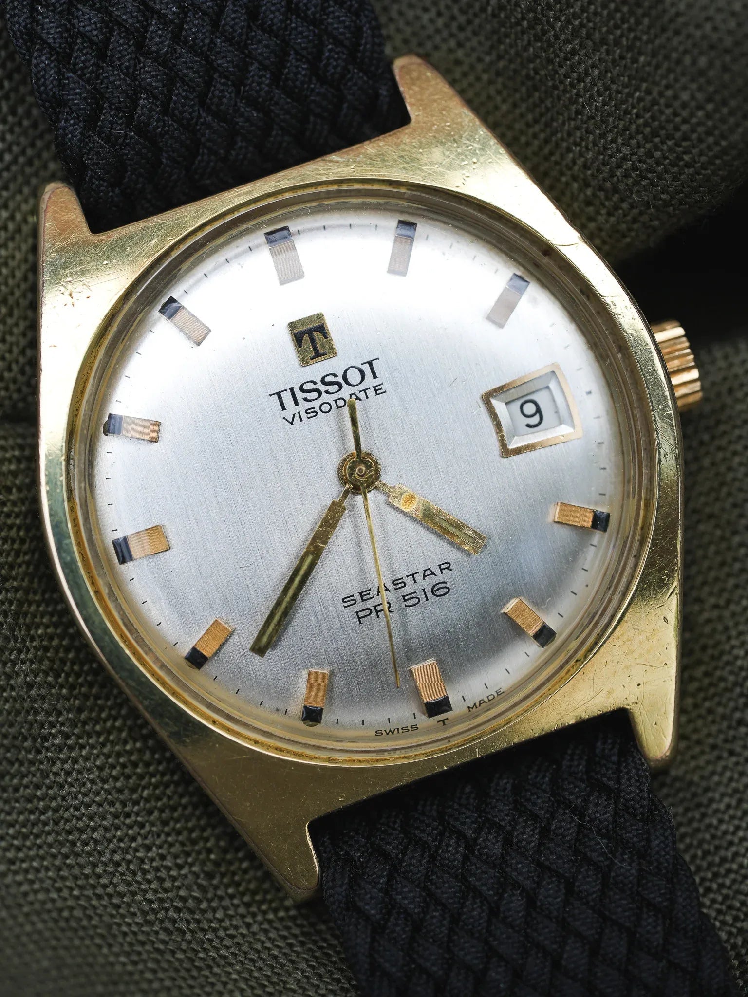Tissot - Seastar PR516 Tonneau champagne date - 1970s - Atelier Victor - Vintage  Shop