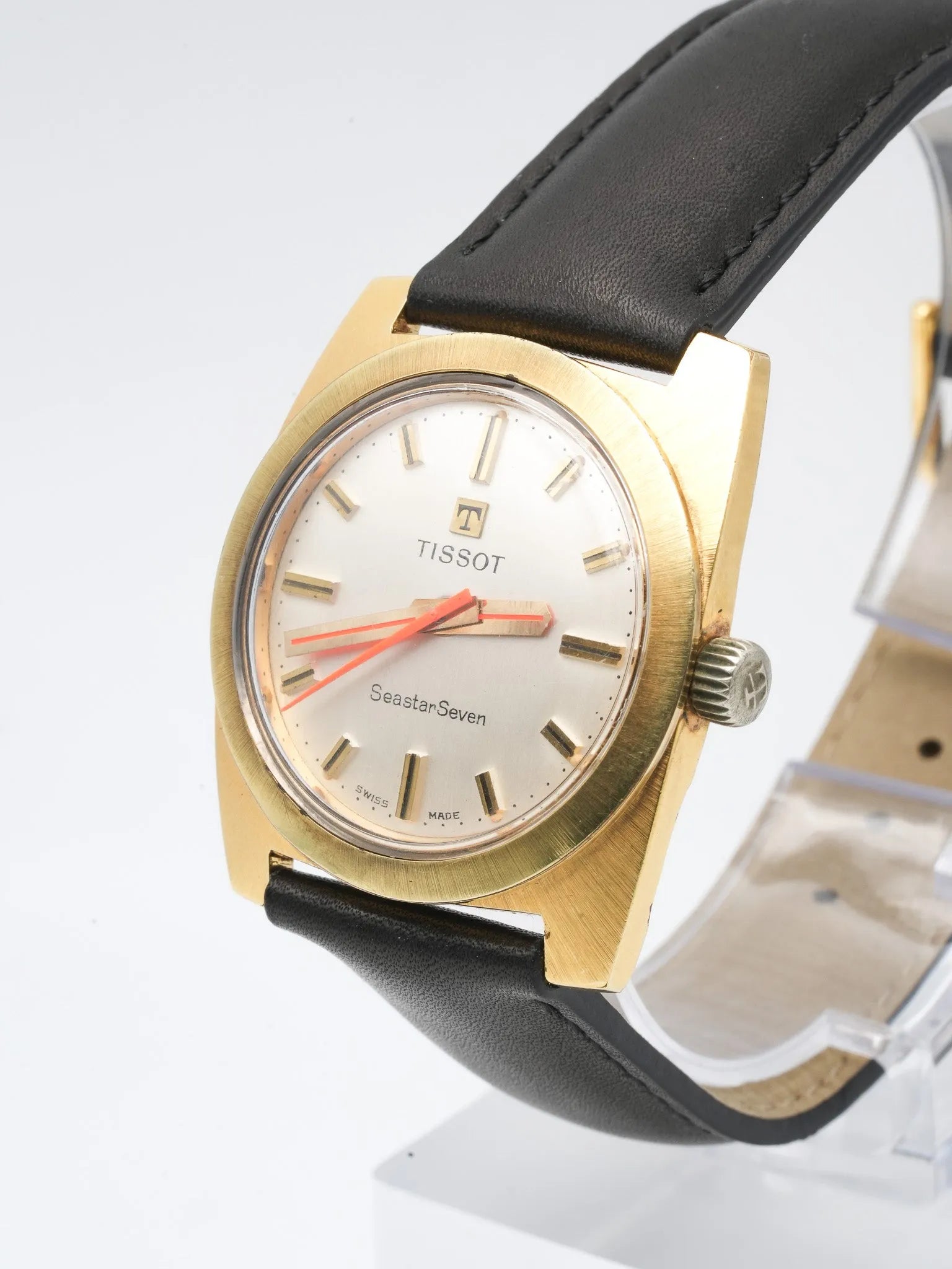 Tissot - Seastar Seven Plaqué or trotteuse Orange - 1970s - Atelier Victor Paris - Vintage Watch Shop Dubai