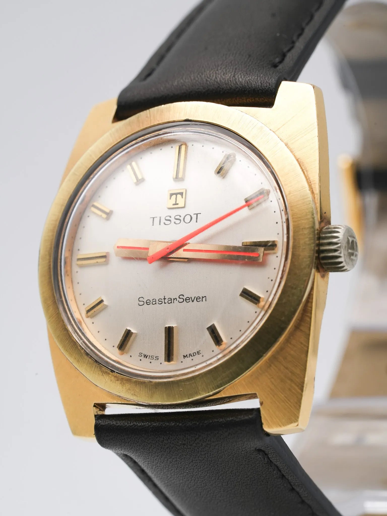 Tissot - Seastar Seven Plaqué or trotteuse Orange - 1970s - Atelier Victor Paris - Vintage Watch Shop Dubai