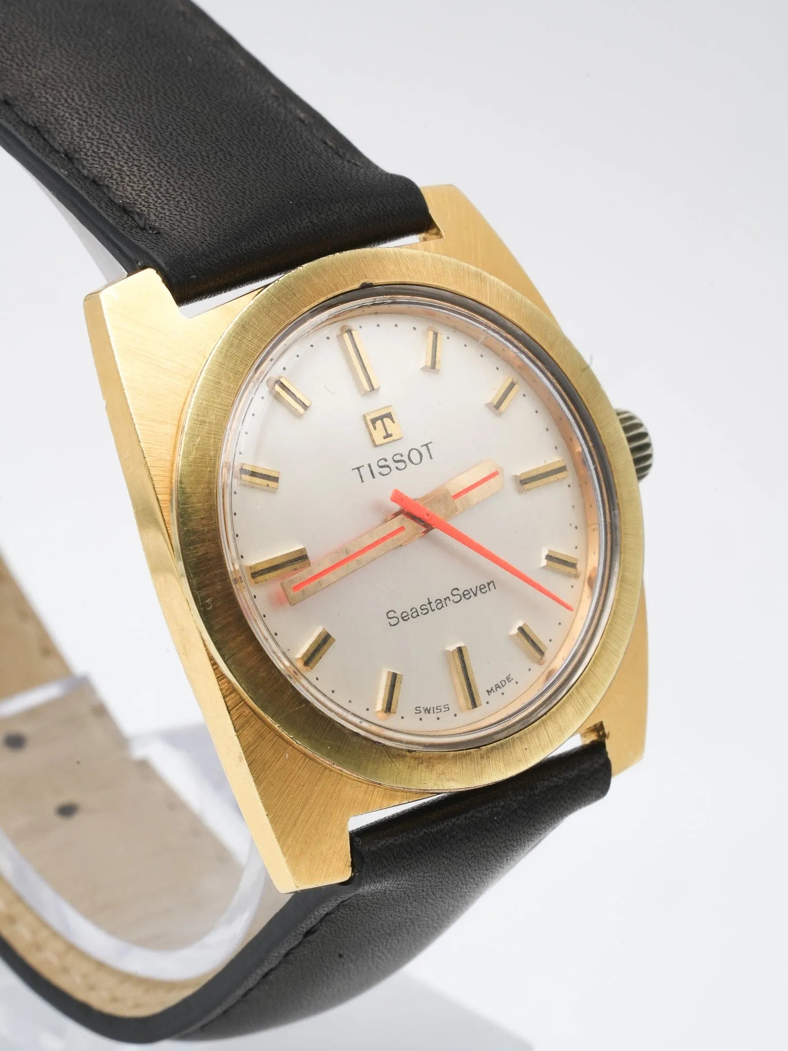 Tissot - Seastar Seven Plaqué or trotteuse Orange - 1970s - Atelier Victor Paris - Vintage Watch Shop Dubai