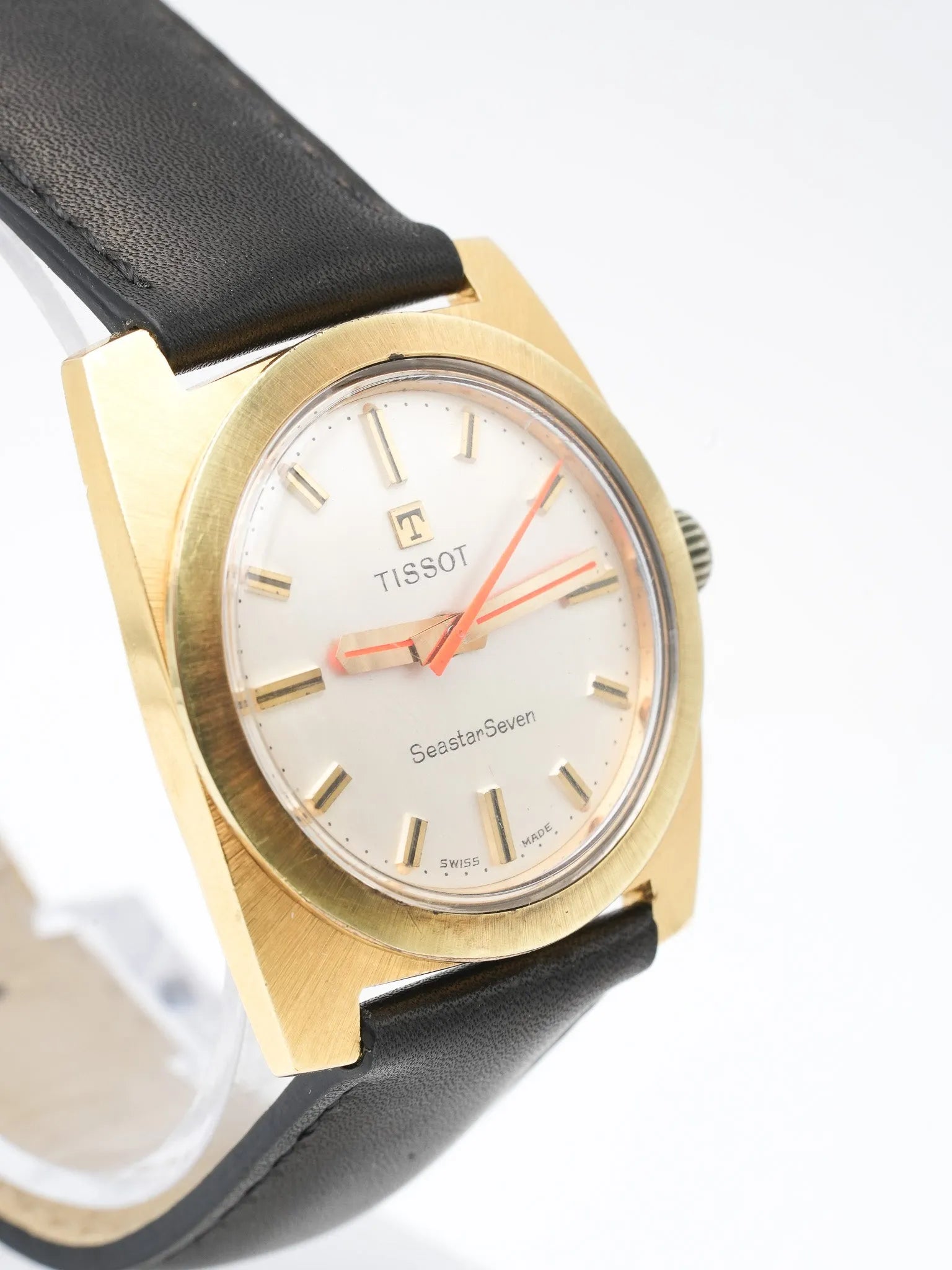Tissot - Seastar Seven Plaqué or trotteuse Orange - 1970s - Atelier Victor Paris - Vintage Watch Shop Dubai
