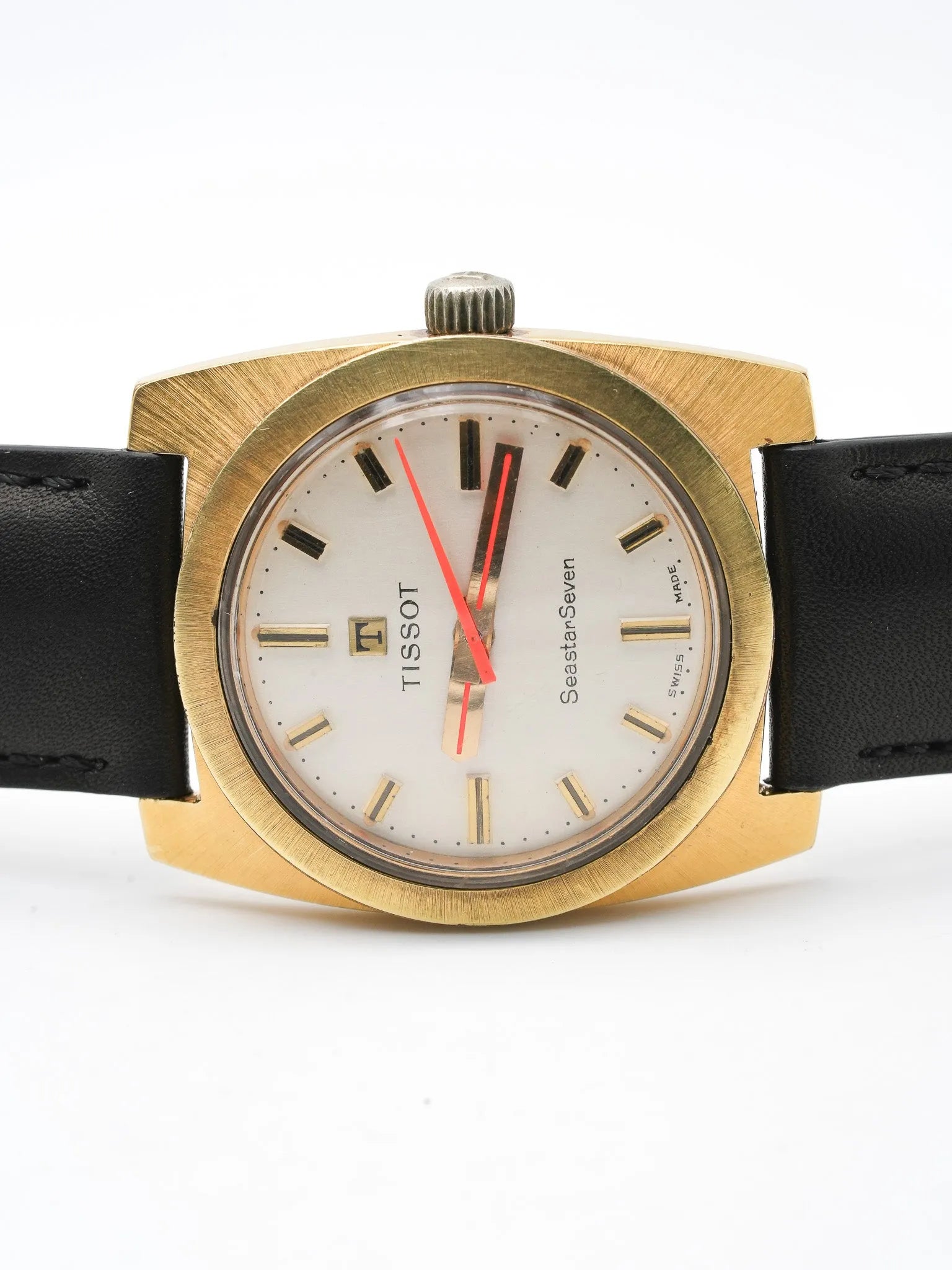 Tissot - Seastar Seven Plaqué or trotteuse Orange - 1970s - Atelier Victor Paris - Vintage Watch Shop Dubai