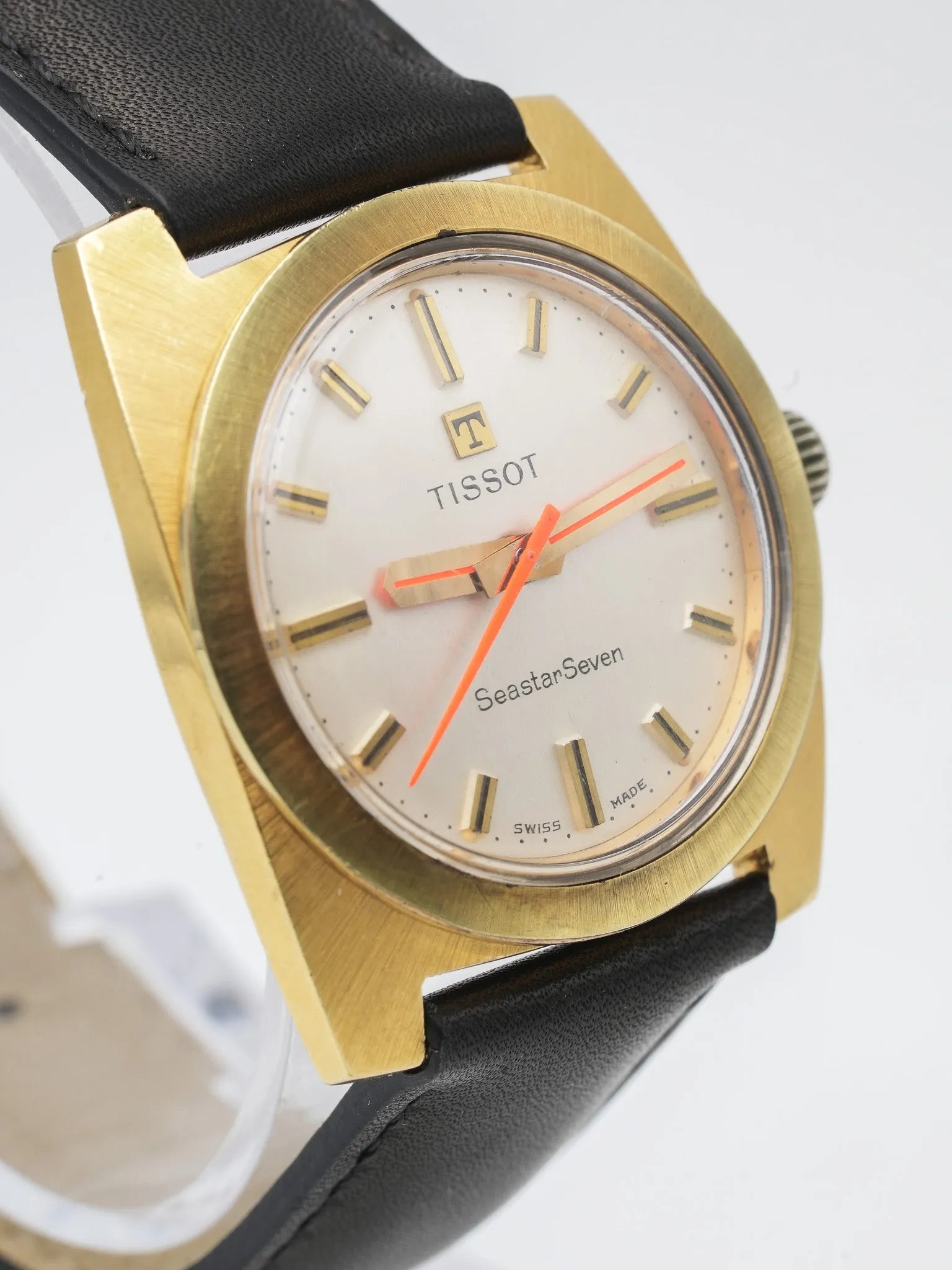 Tissot - Seastar Seven Plaqué or trotteuse Orange - 1970s - Atelier Victor - Vintage  Shop