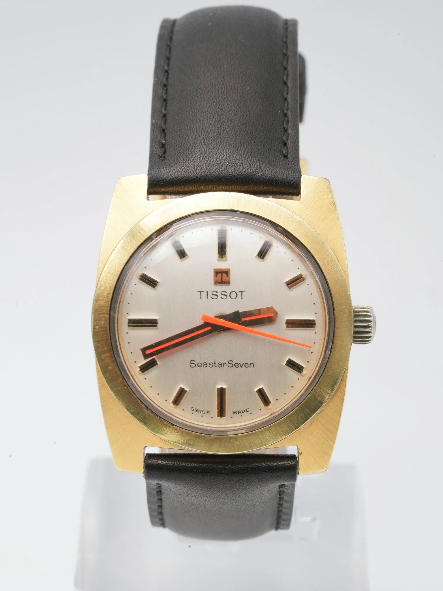 Tissot - Seastar Seven Plaqué or trotteuse Orange - 1970s - Atelier Victor - Vintage  Shop