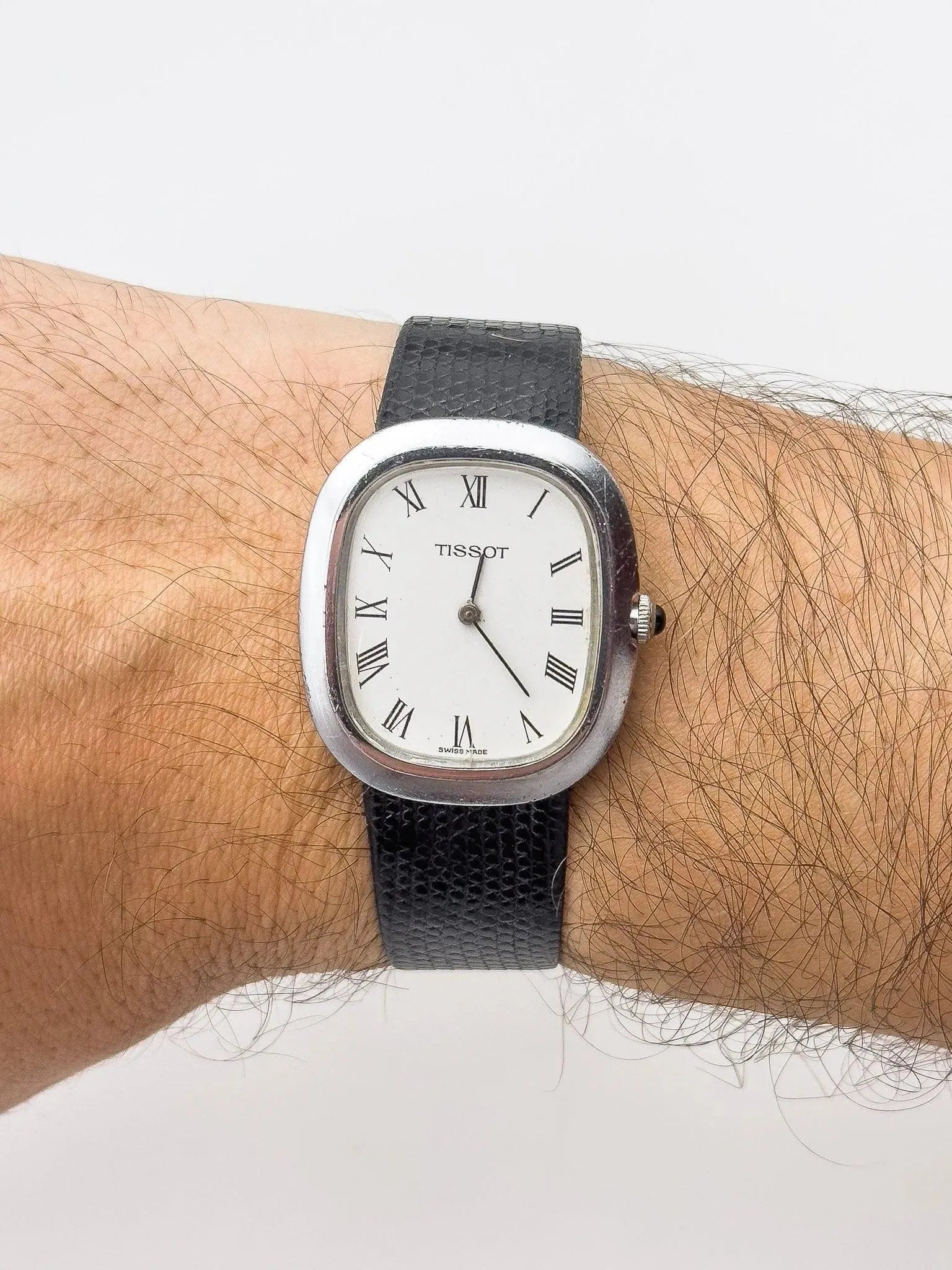 Tissot - Tonneau Romain Cabochon - 1970s - Atelier Victor Paris - Vintage Watch Shop Dubai