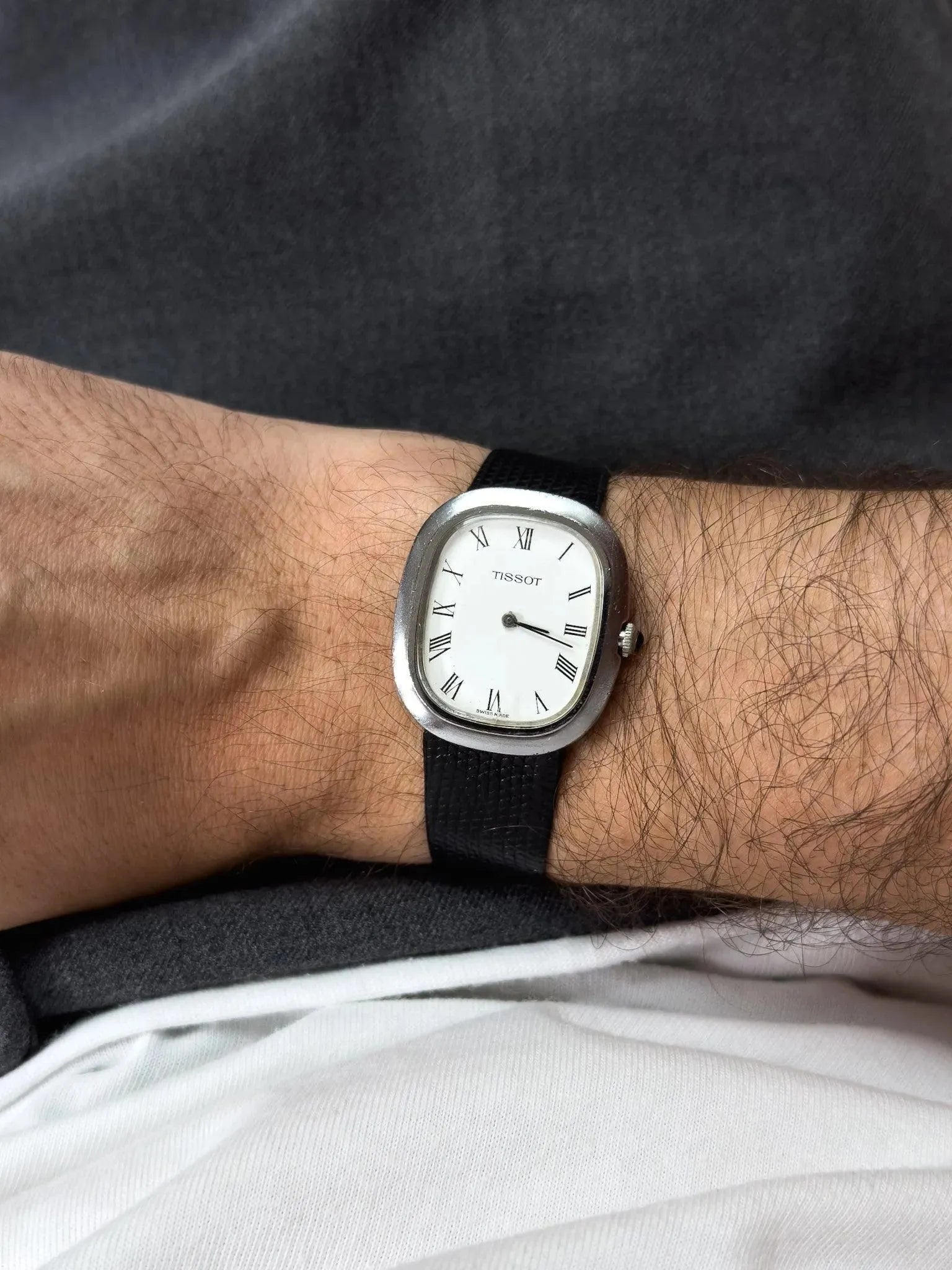 Tissot - Tonneau Romain Cabochon - 1970s - Atelier Victor Paris - Vintage Watch Shop Dubai
