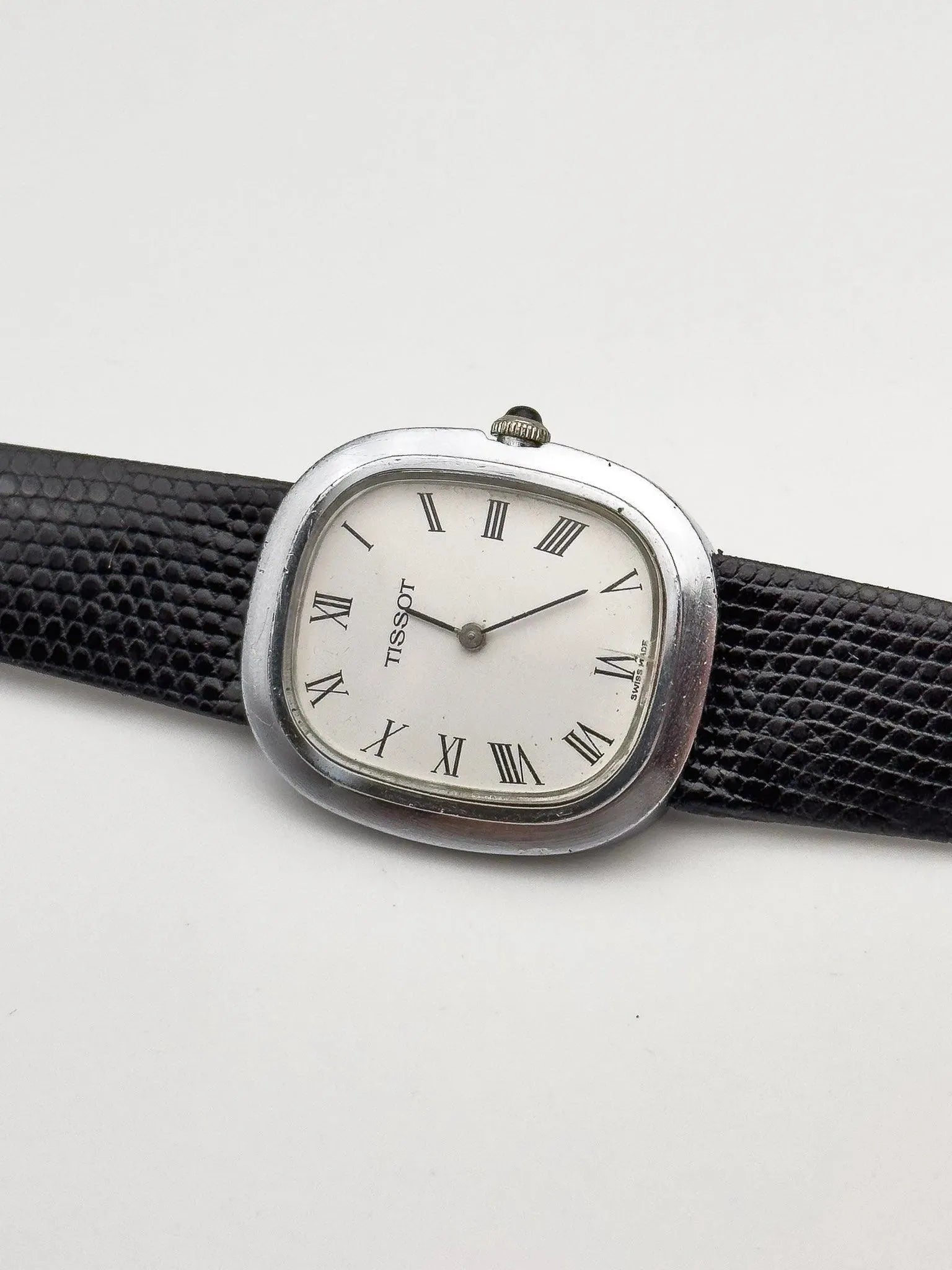 Tissot - Tonneau Romain Cabochon - 1970s - Atelier Victor Paris - Vintage Watch Shop Dubai