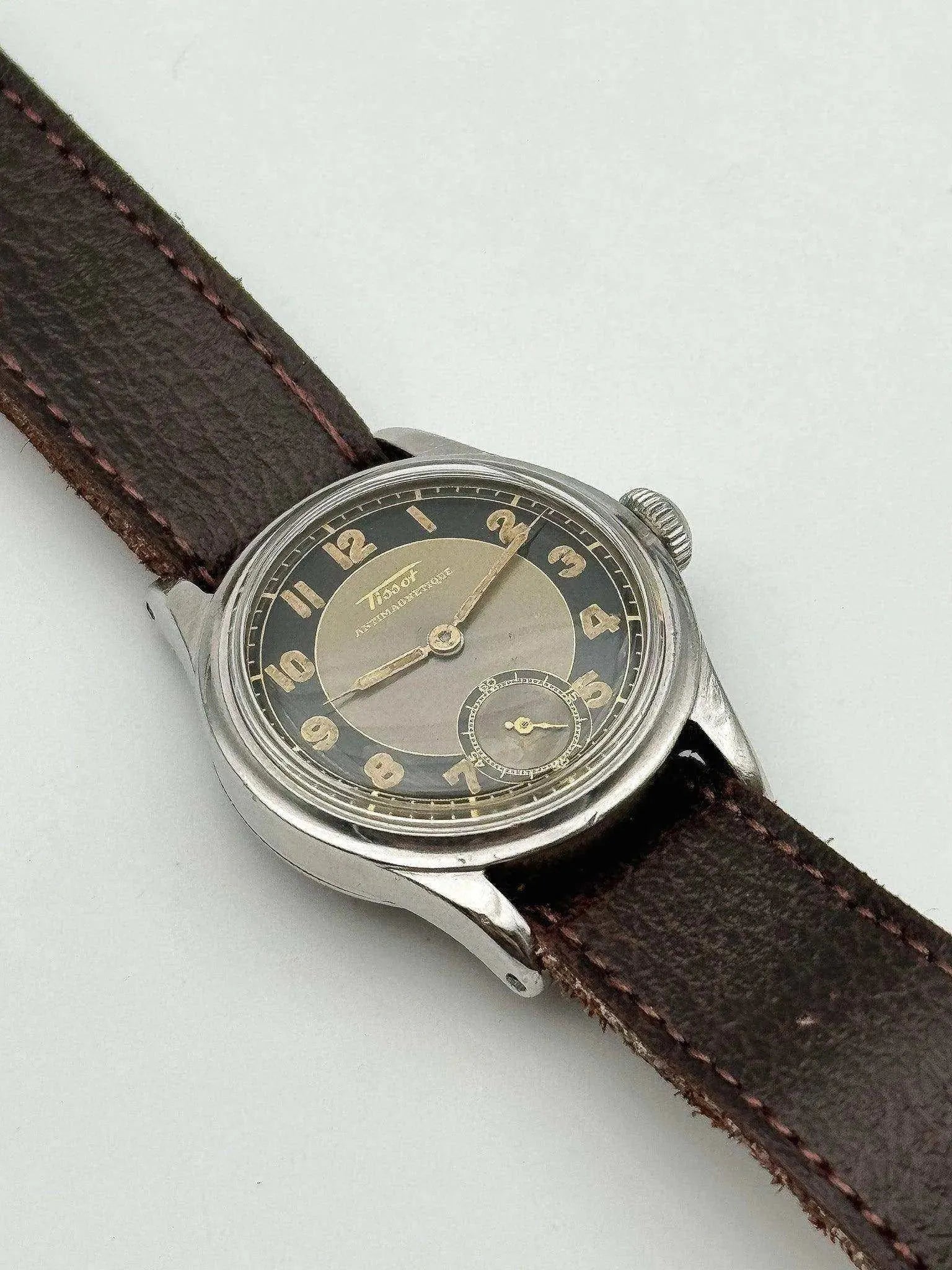 Tissot - Tuxedo Patine Noir - 1943 - Atelier Victor Paris - Vintage Watch Shop Dubai