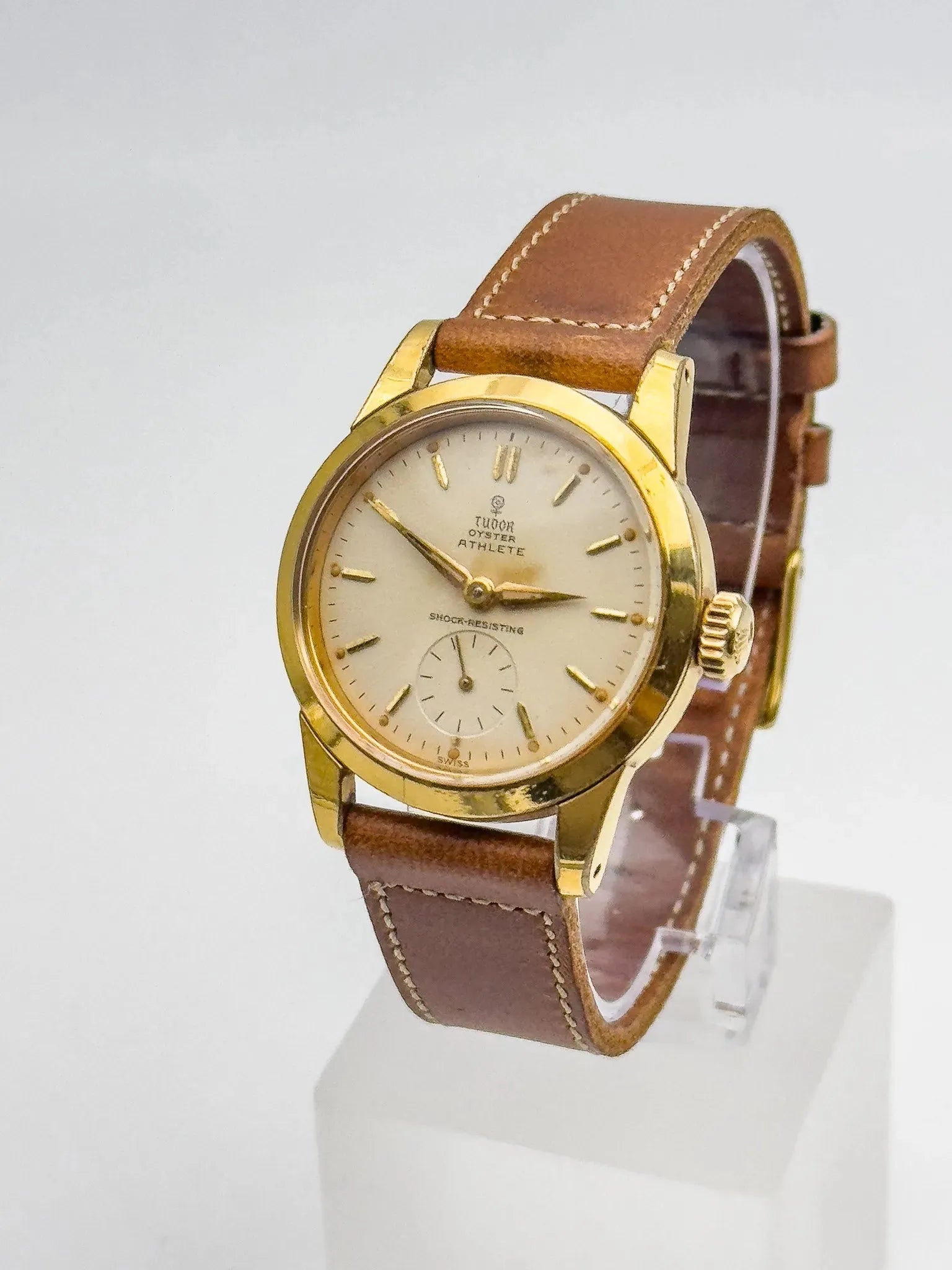 Tudor Rolex - Oyster Edition Athlete 7927 plaqué or - 1959 - Atelier Victor Paris - Vintage Watch Shop Dubai