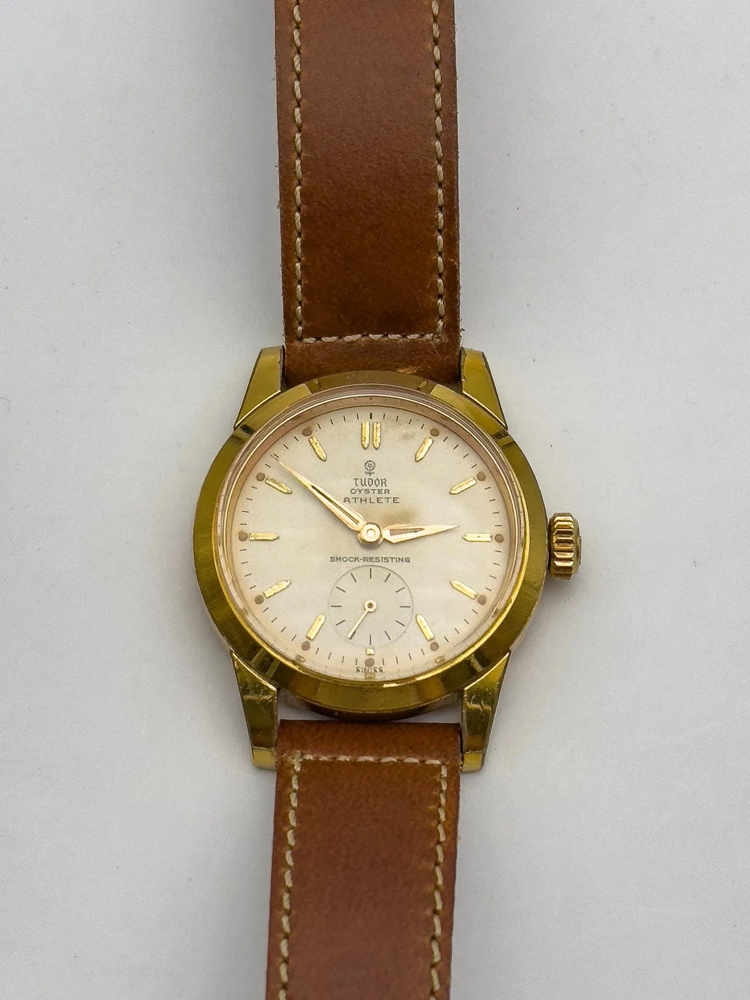 Tudor Rolex - Oyster Edition Athlete 7927 plaqué or - 1959 - Atelier Victor Paris - Vintage Watch Shop Dubai