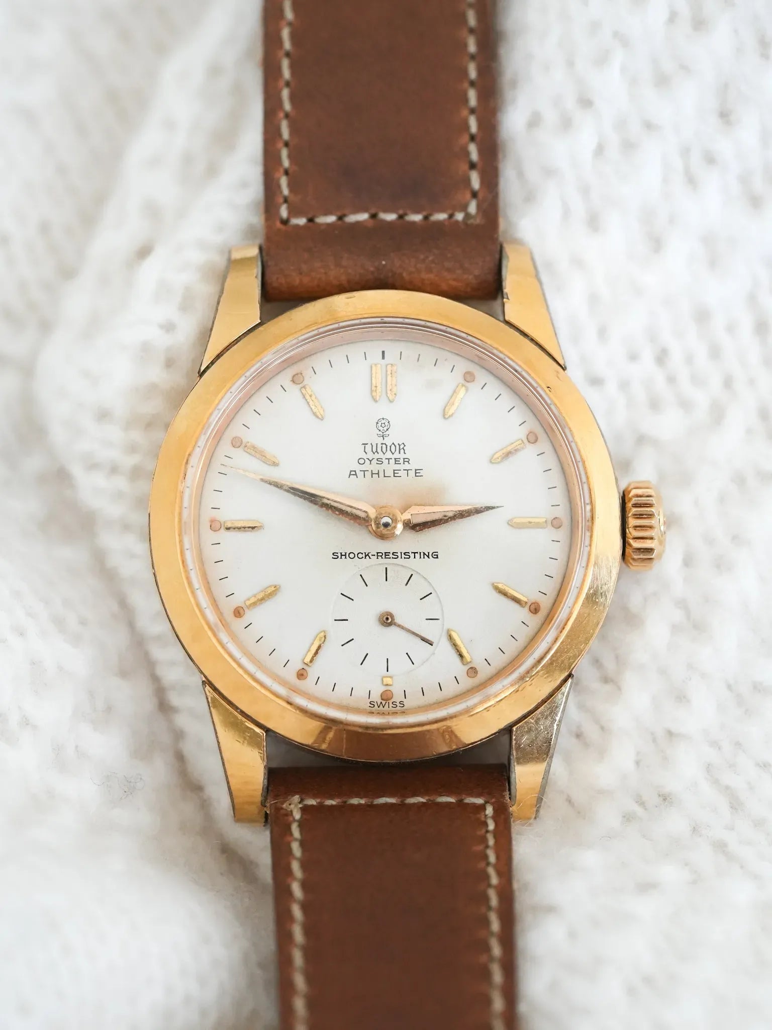 Tudor x Rolex - RARE Oyster Edition Athlete 7927 plaqué or - 1959 - Atelier Victor