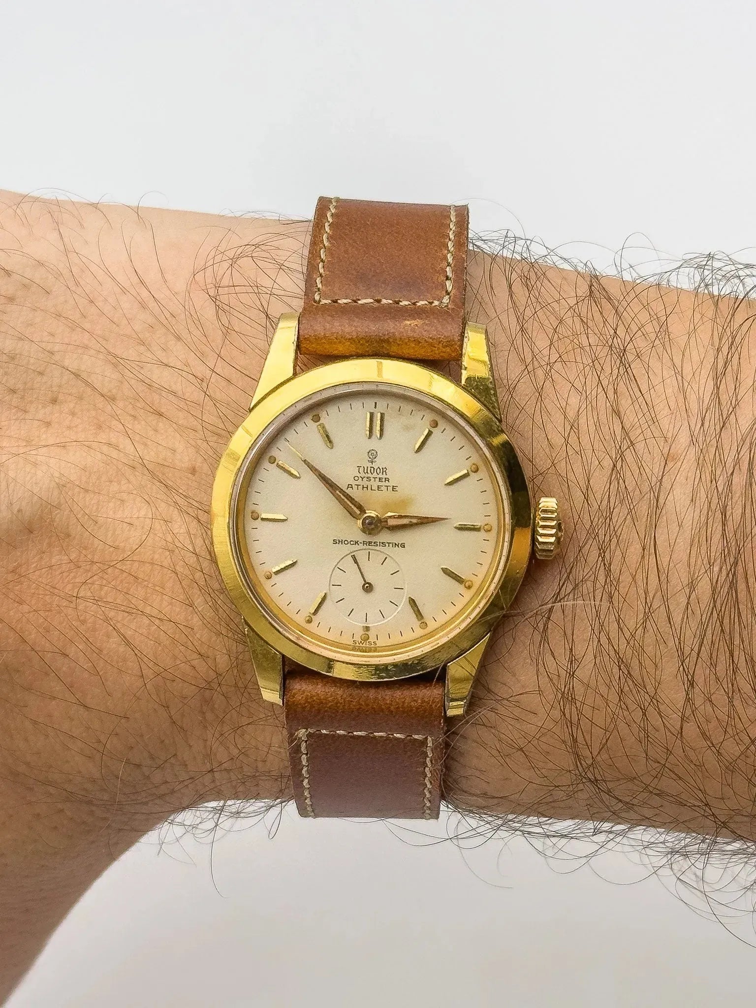 Tudor x Rolex - RARE Oyster Edition Athlete 7927 plaqué or - 1959 - Atelier Victor