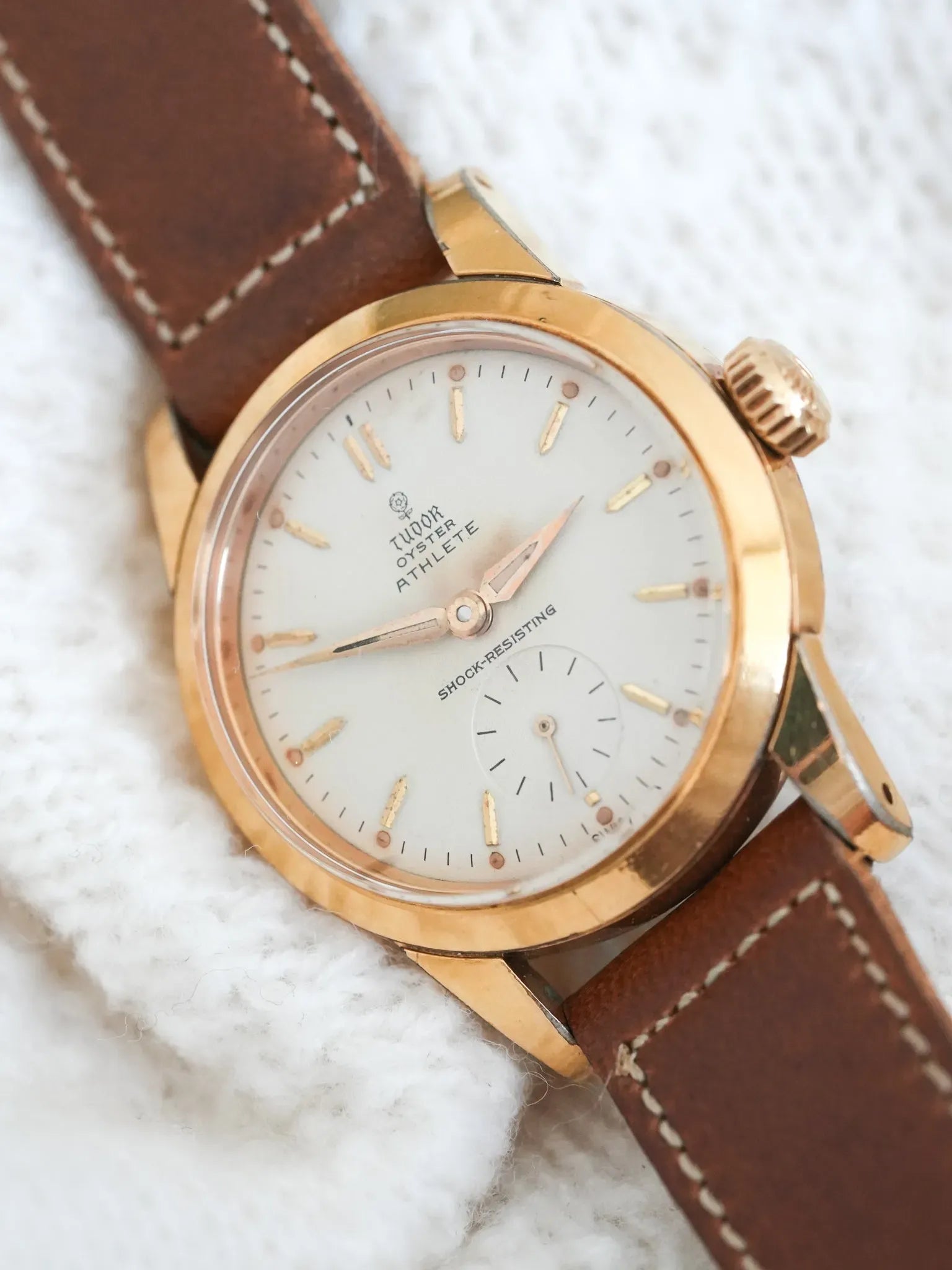 Tudor x Rolex - RARE Oyster Edition Athlete 7927 plaqué or - 1959 - Atelier Victor