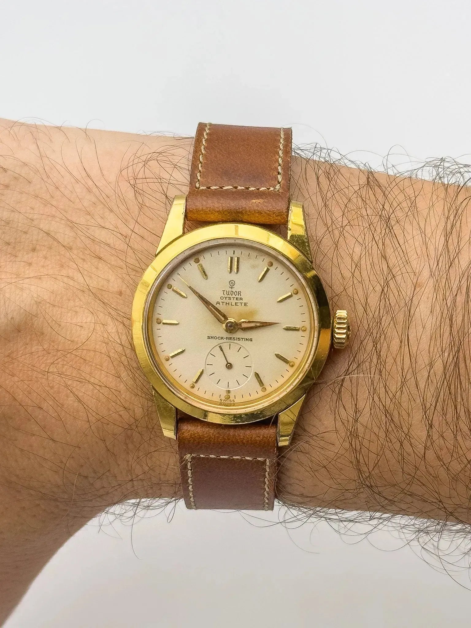 Tudor x Rolex - RARE Oyster Edition Athlete 7927 plaqué or - 1959 - Atelier Victor
