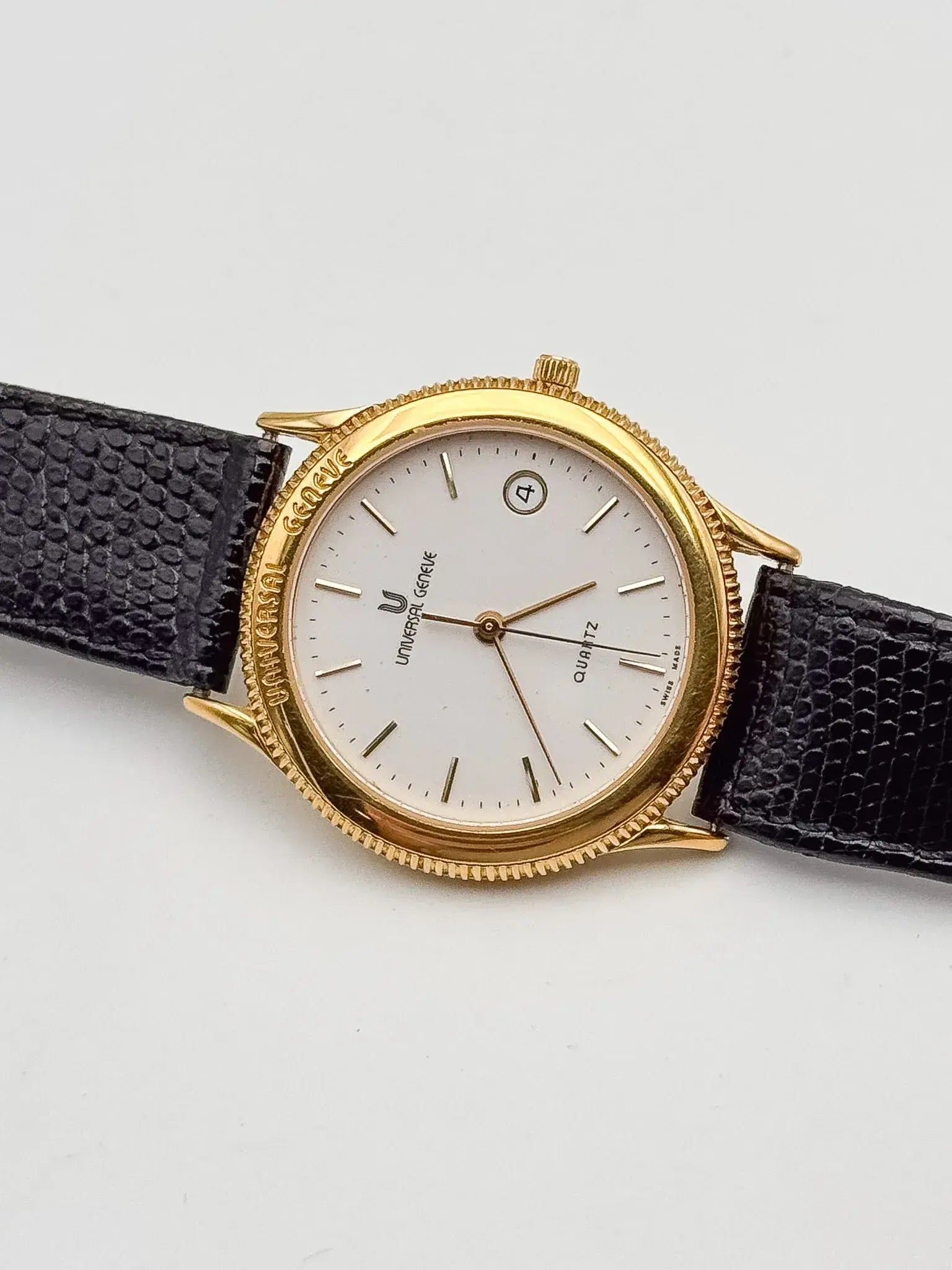 Universal Genève - White Dial gold-plated - NOS - FULL SET - 1993