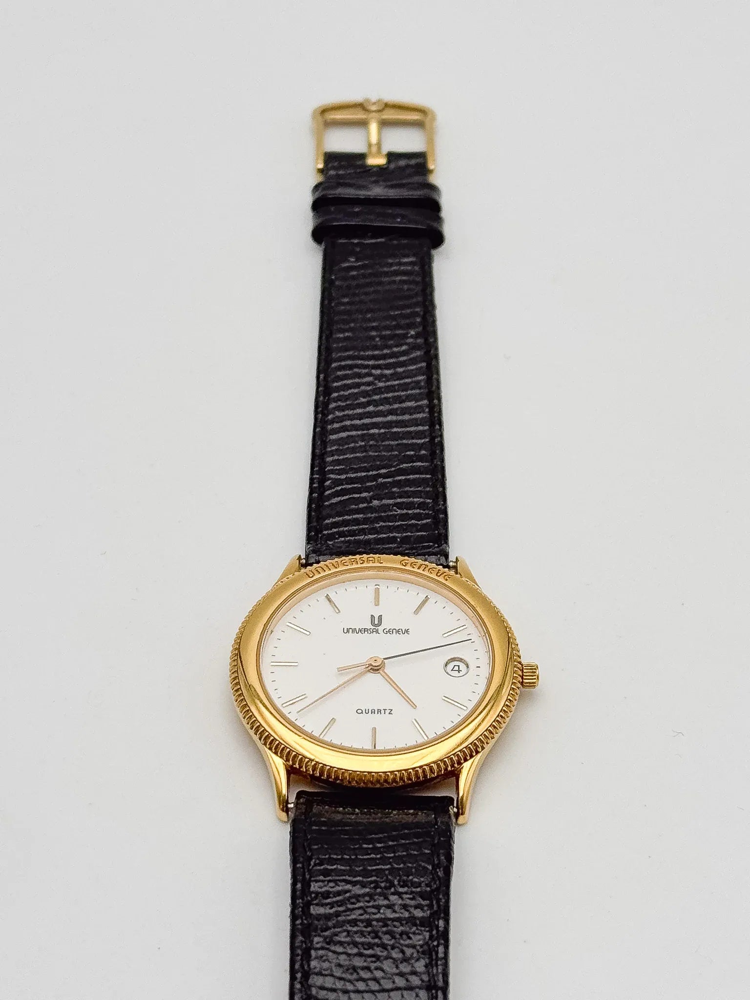 Universal Genève - Cadran Blanc plaqué or - NOS - FULL SET - 1993 - Atelier Victor - Vintage  Shop