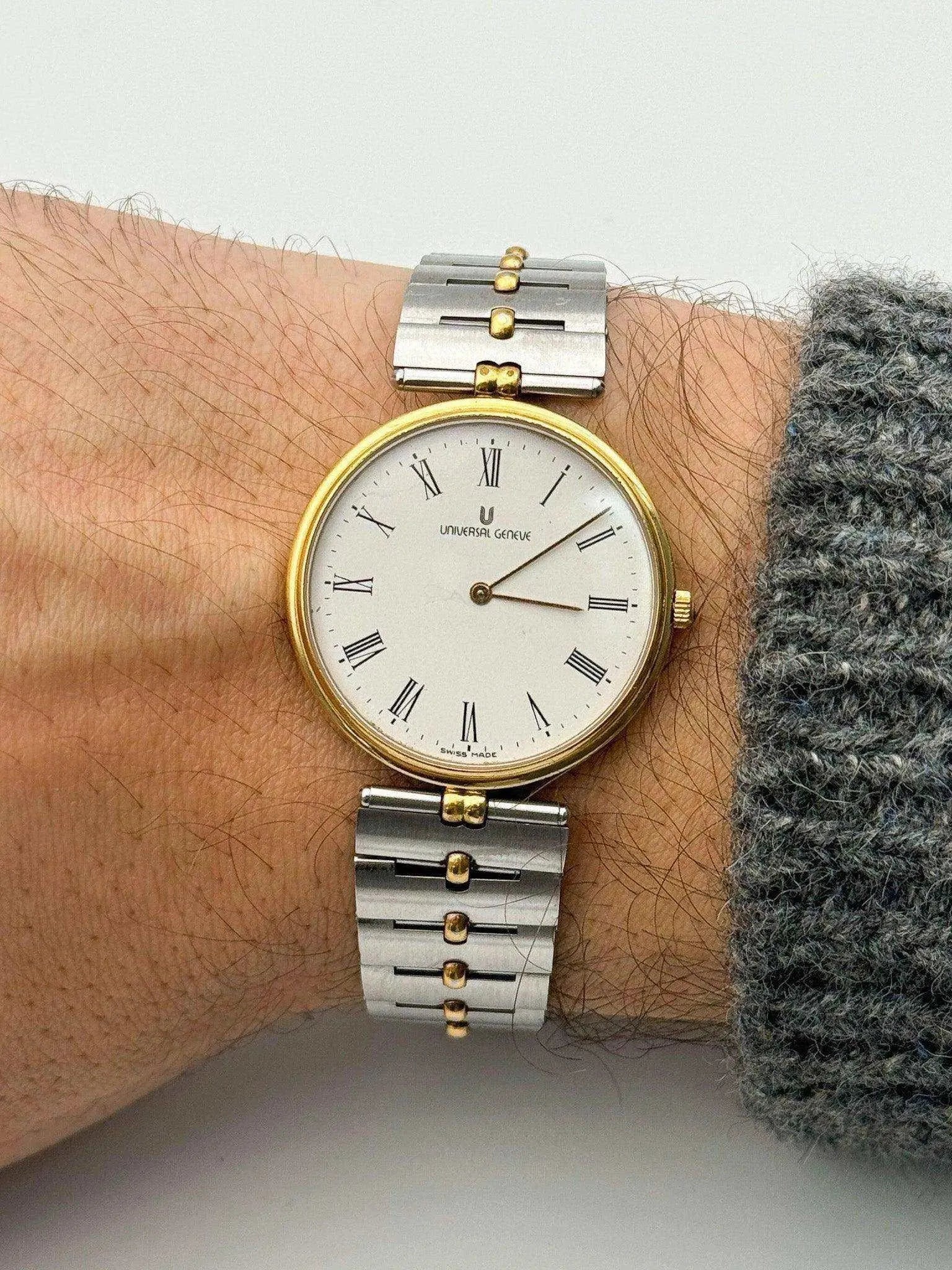 Universal Genève - Circle Steel & Gold - 1970s - Atelier Victor Paris - Vintage Watch Shop Dubai