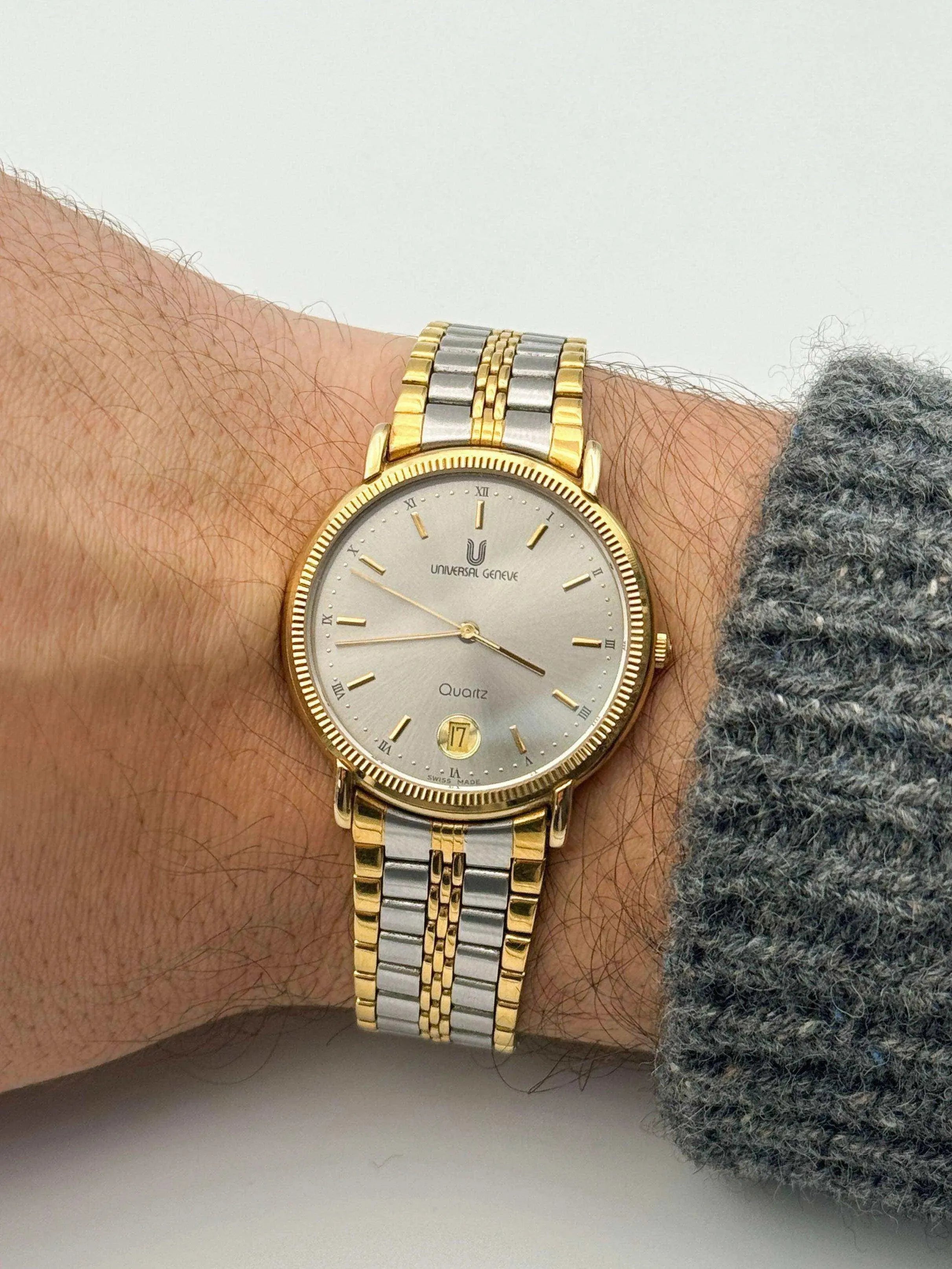 Universal Genève - Circle Steel & Gold Cannelé - 1980’s - Atelier Victor Paris - Vintage Watch Shop Dubai