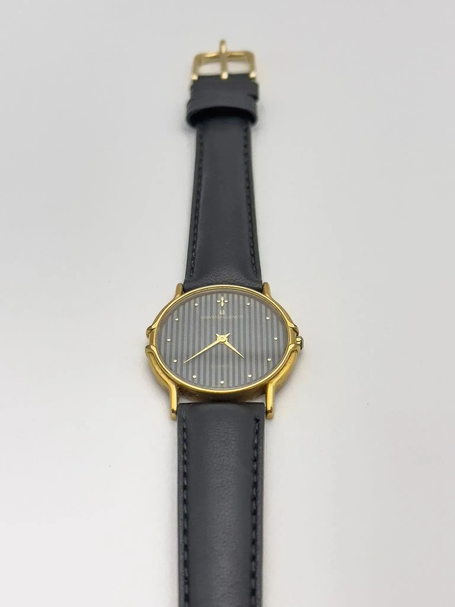 Universal Genève - Gris Tapisserie Plaqué or - 1980s - Atelier Victor