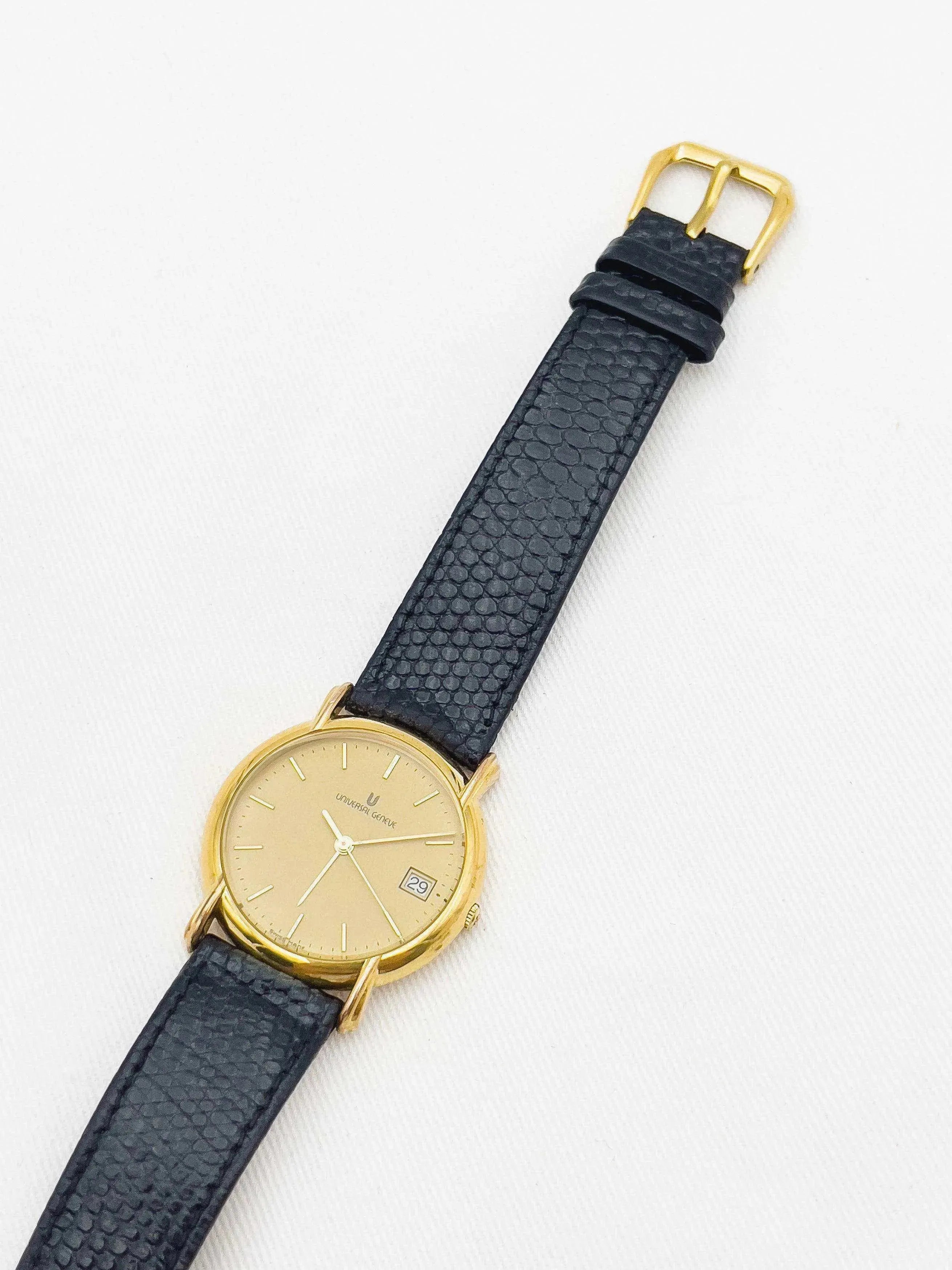 Universal Genève - Plaqué or Circle Date - 1970s - Atelier Victor Paris - Vintage Watch Shop Dubai