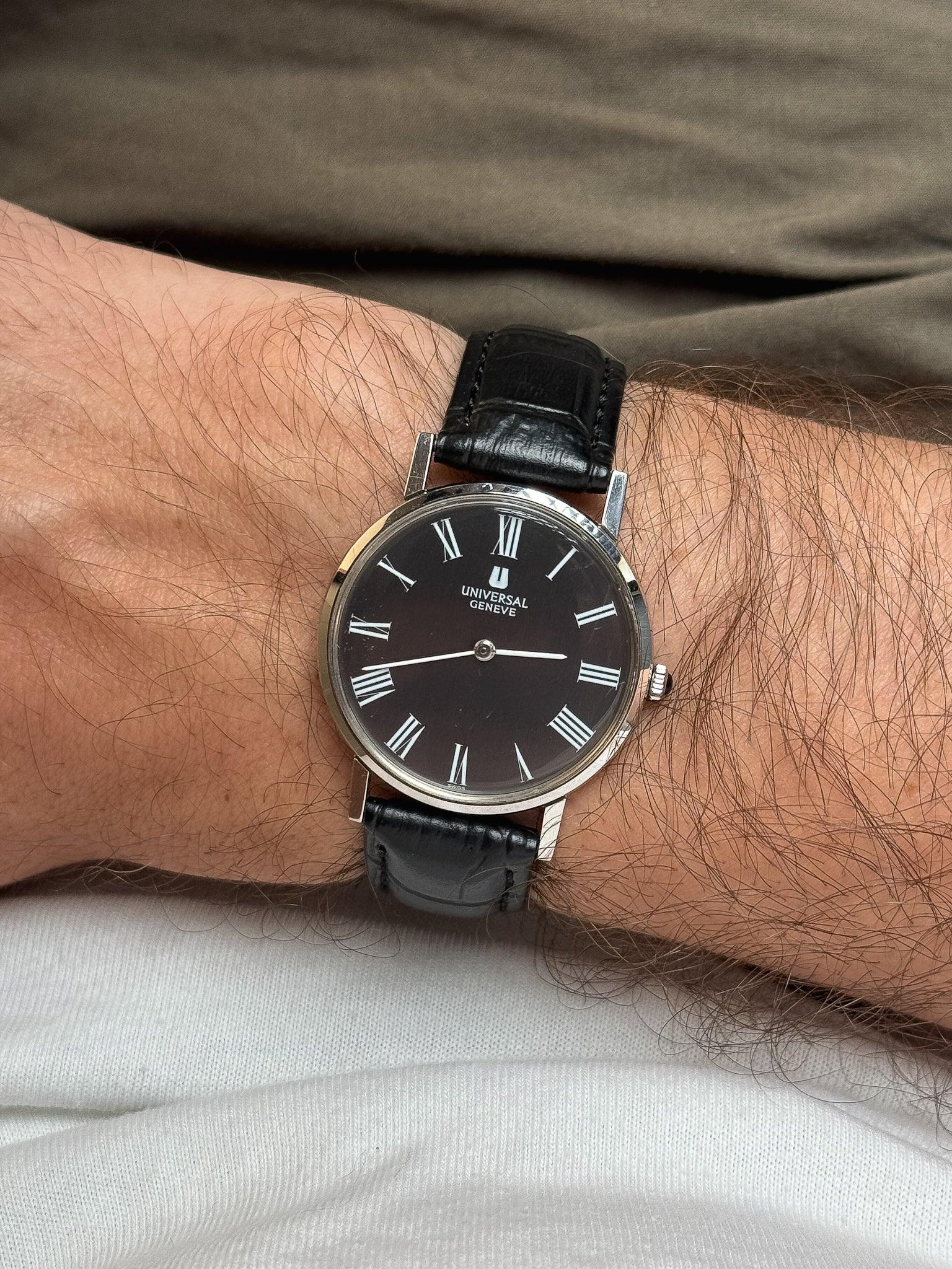 Universal Genève - Ultra Slim Cadran Anthracite - 1970s - Atelier Victor - Vintage  Shop