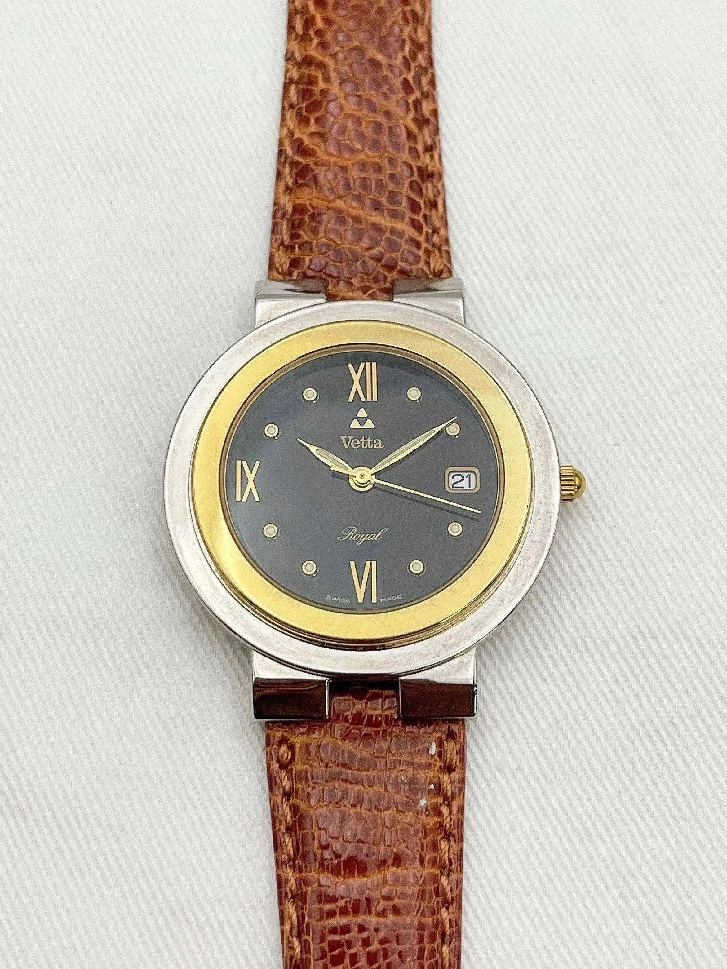 Vetta - Gold and Steel Dial - 1980s - Atelier Victor Paris - Vintage Watch Shop Dubai