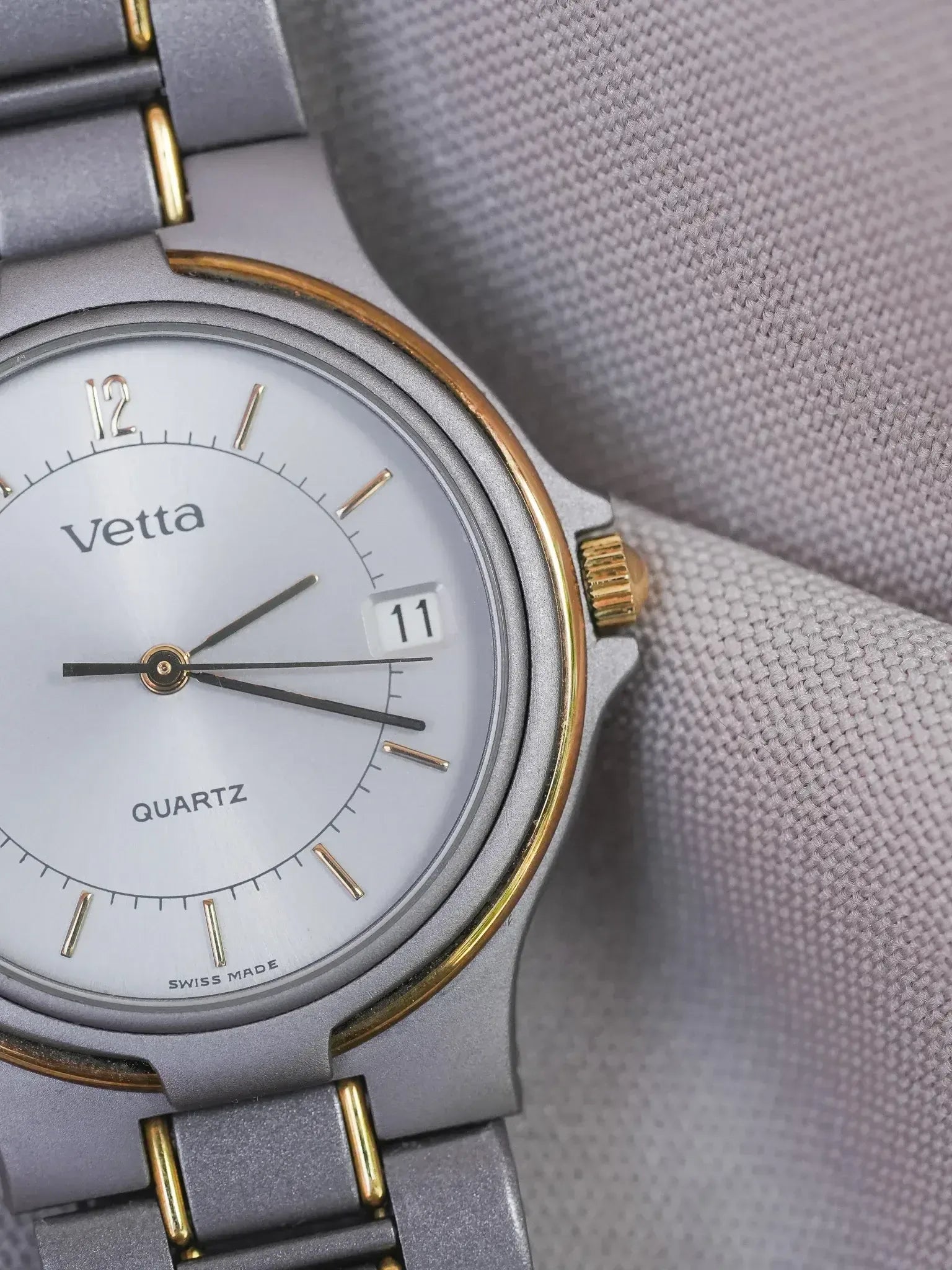 Vintage Vetta Watch Anthracite Grey Gold NOS | Atelier Victor