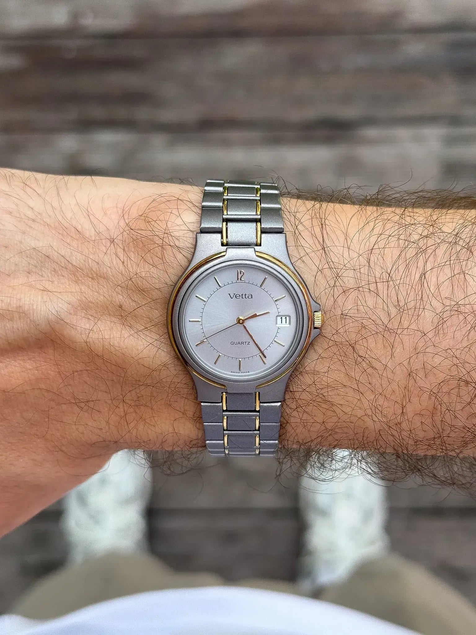 Vintage Vetta Watch Anthracite Grey Gold NOS | Atelier Victor
